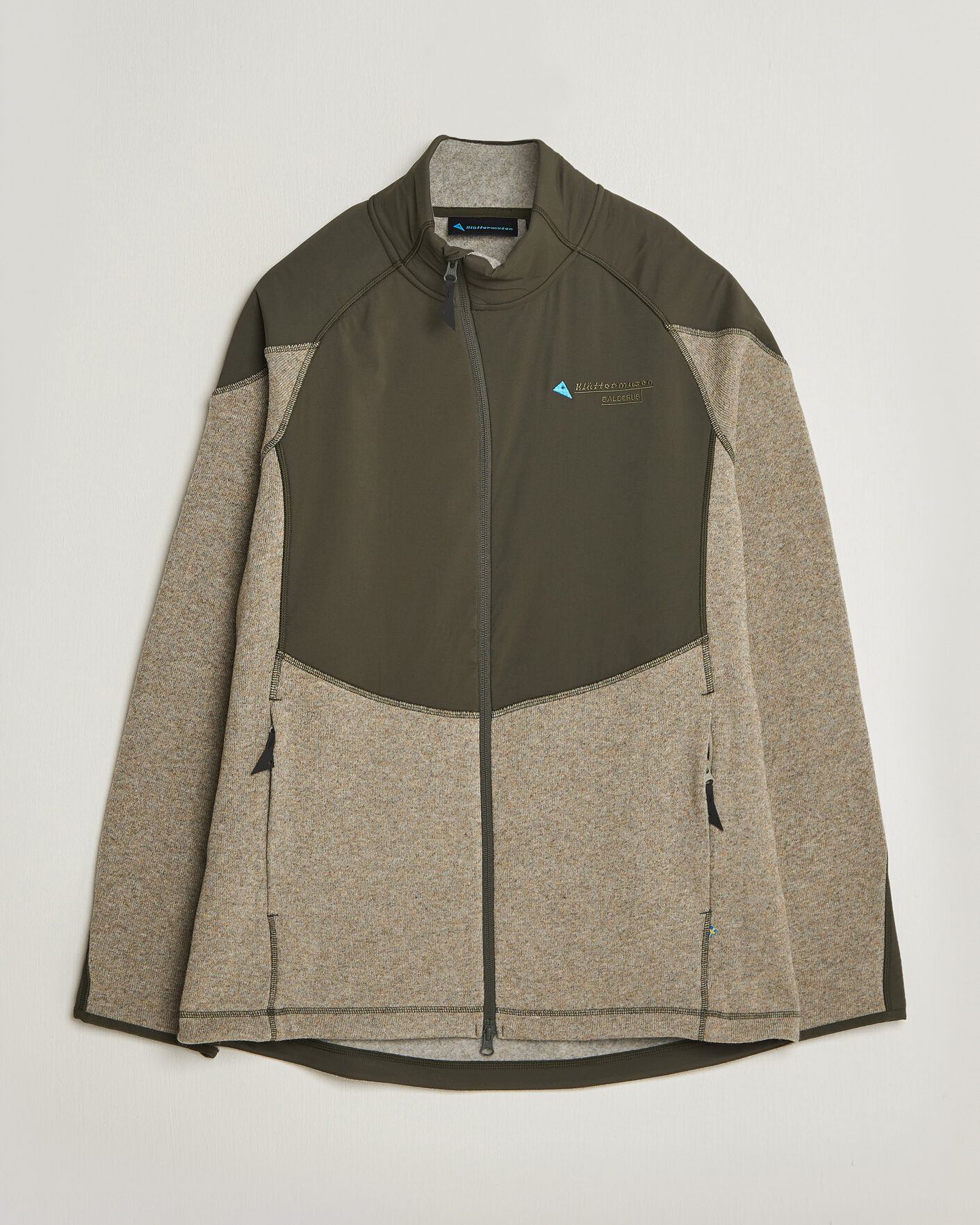 Hombres | Jerséis y prendas de punto | Klättermusen | Balderus Wool Fleece Hood Jacket Rosin Green