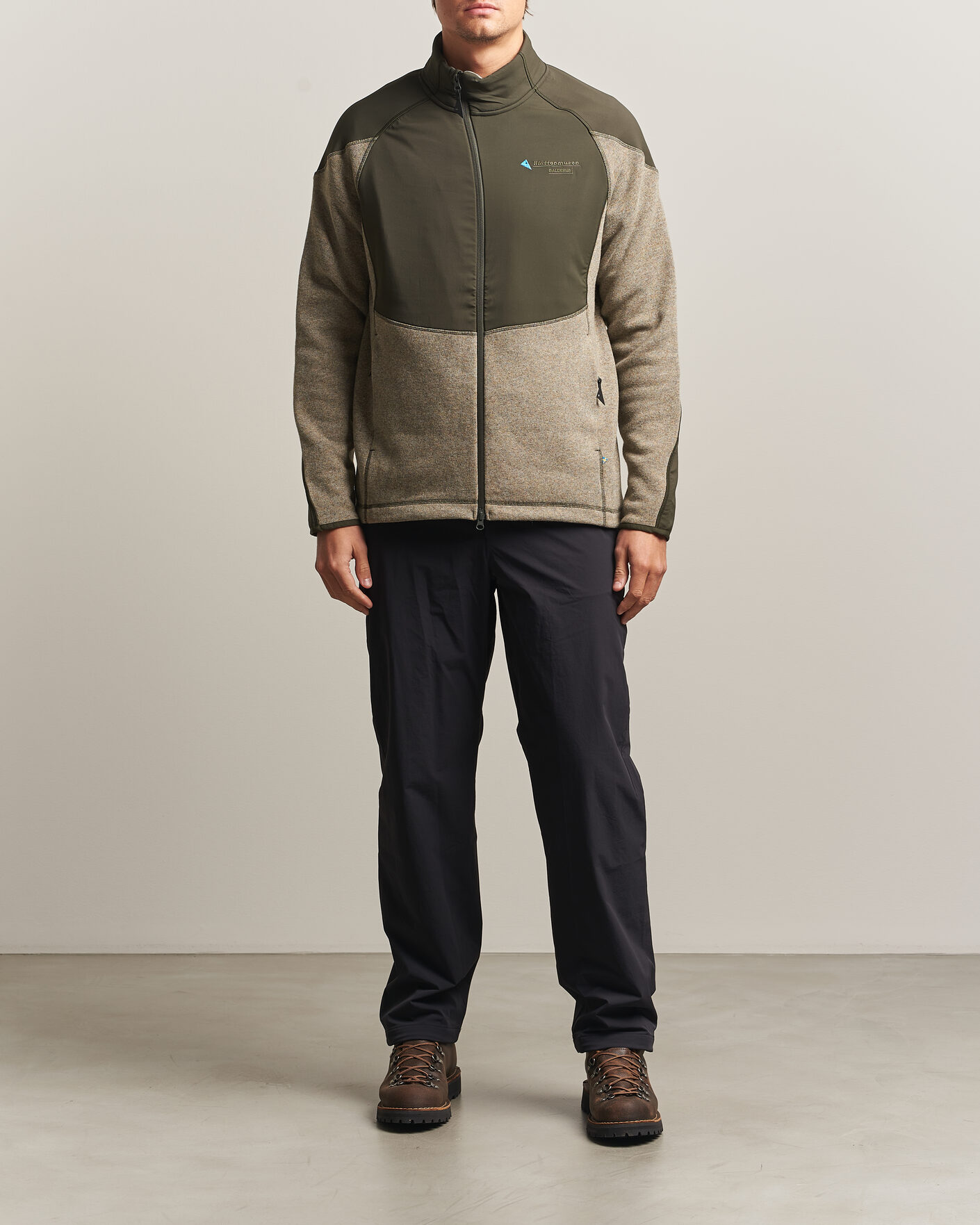 Hombres | Jerséis y prendas de punto | Klättermusen | Balderus Wool Fleece Hood Jacket Rosin Green