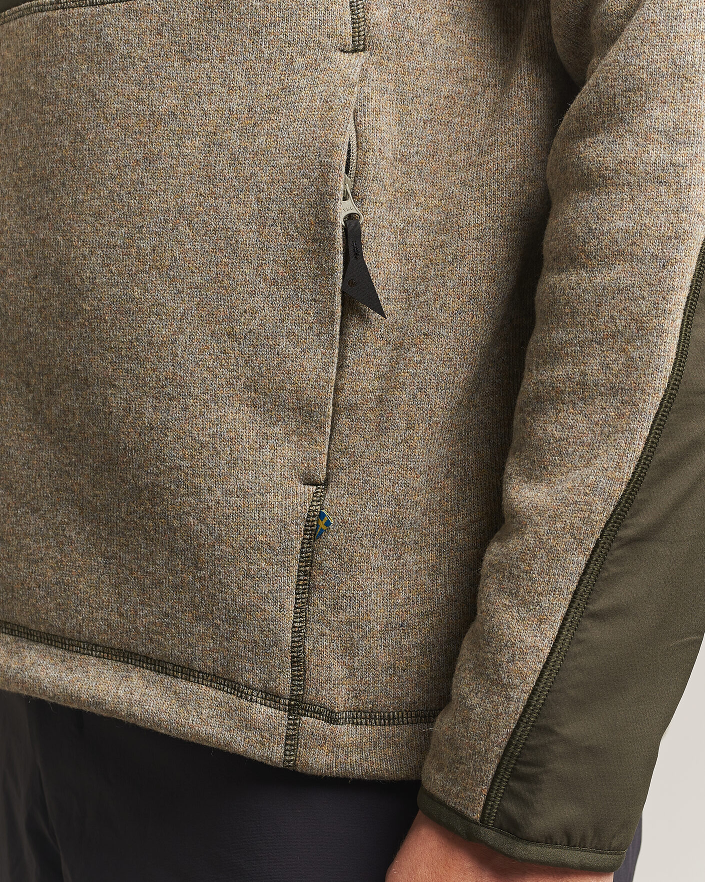 Hombres | Jerséis y prendas de punto | Klättermusen | Balderus Wool Fleece Hood Jacket Rosin Green