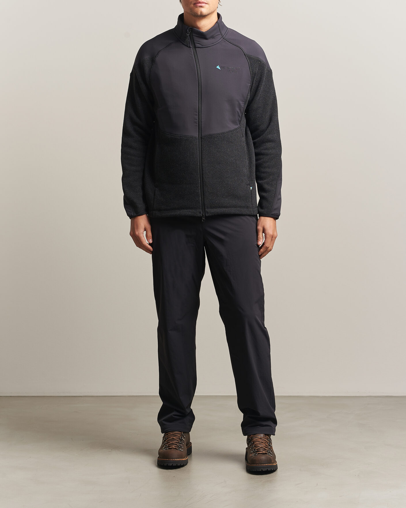 Hombres | Jerséis y prendas de punto | Klättermusen | Balderus Wool Fleece Hood Jacket Black