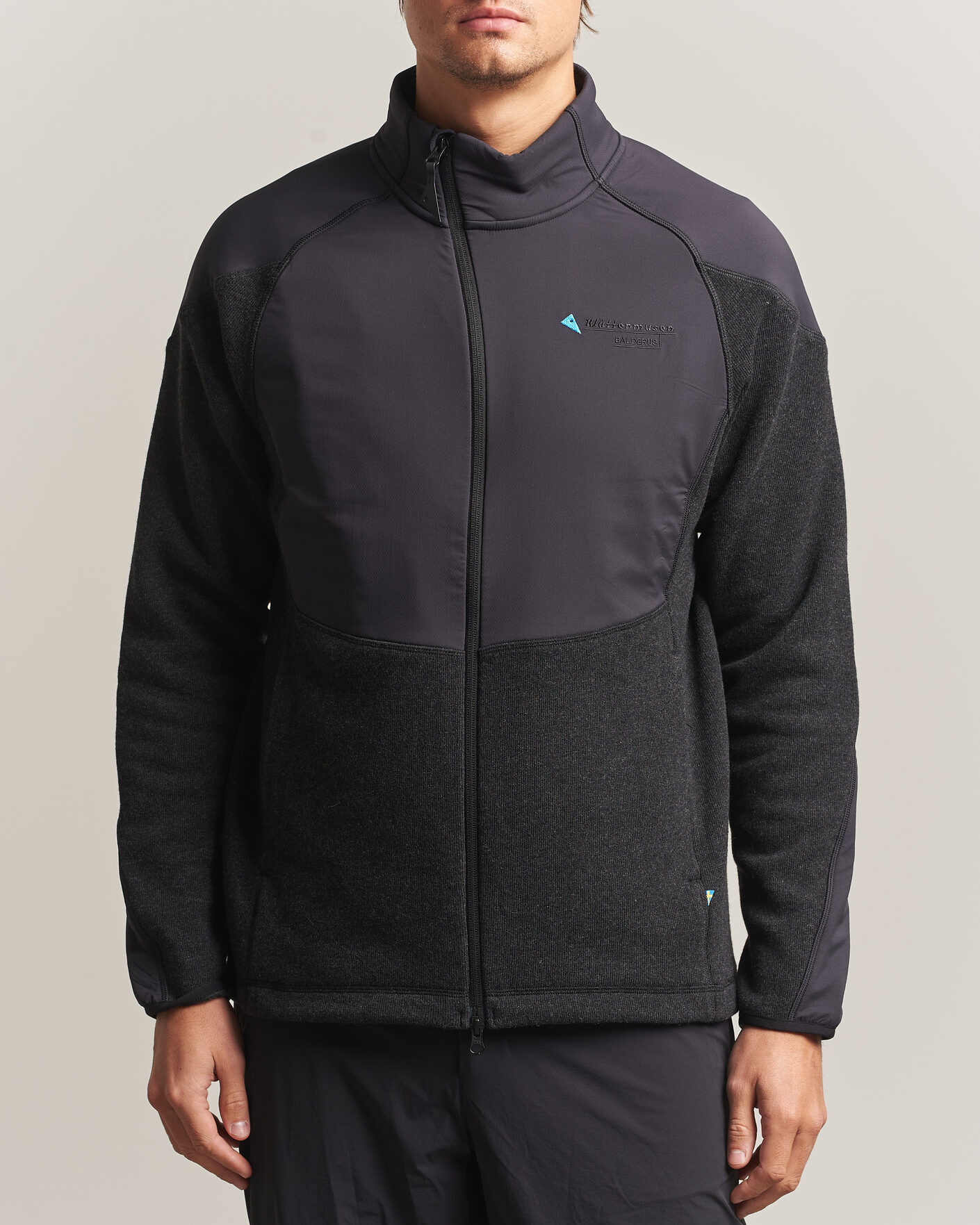 Hombres | Jerséis y prendas de punto | Klättermusen | Balderus Wool Fleece Hood Jacket Black