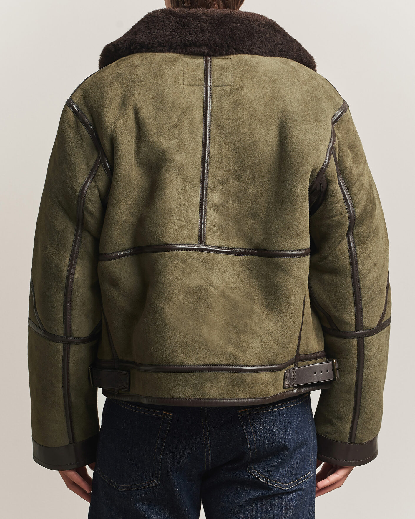 Hombres | Abrigos y chaquetas | Polo Ralph Lauren | Suede Leather Flight Jacket Myrtle Green