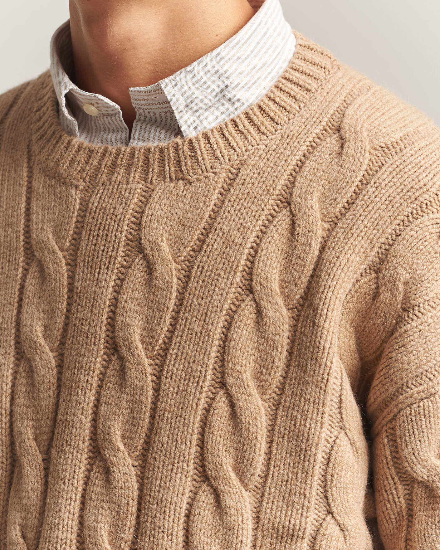 Hombres | Jerséis y prendas de punto | Polo Ralph Lauren | Exploded Cabel Sweater Camel Melange