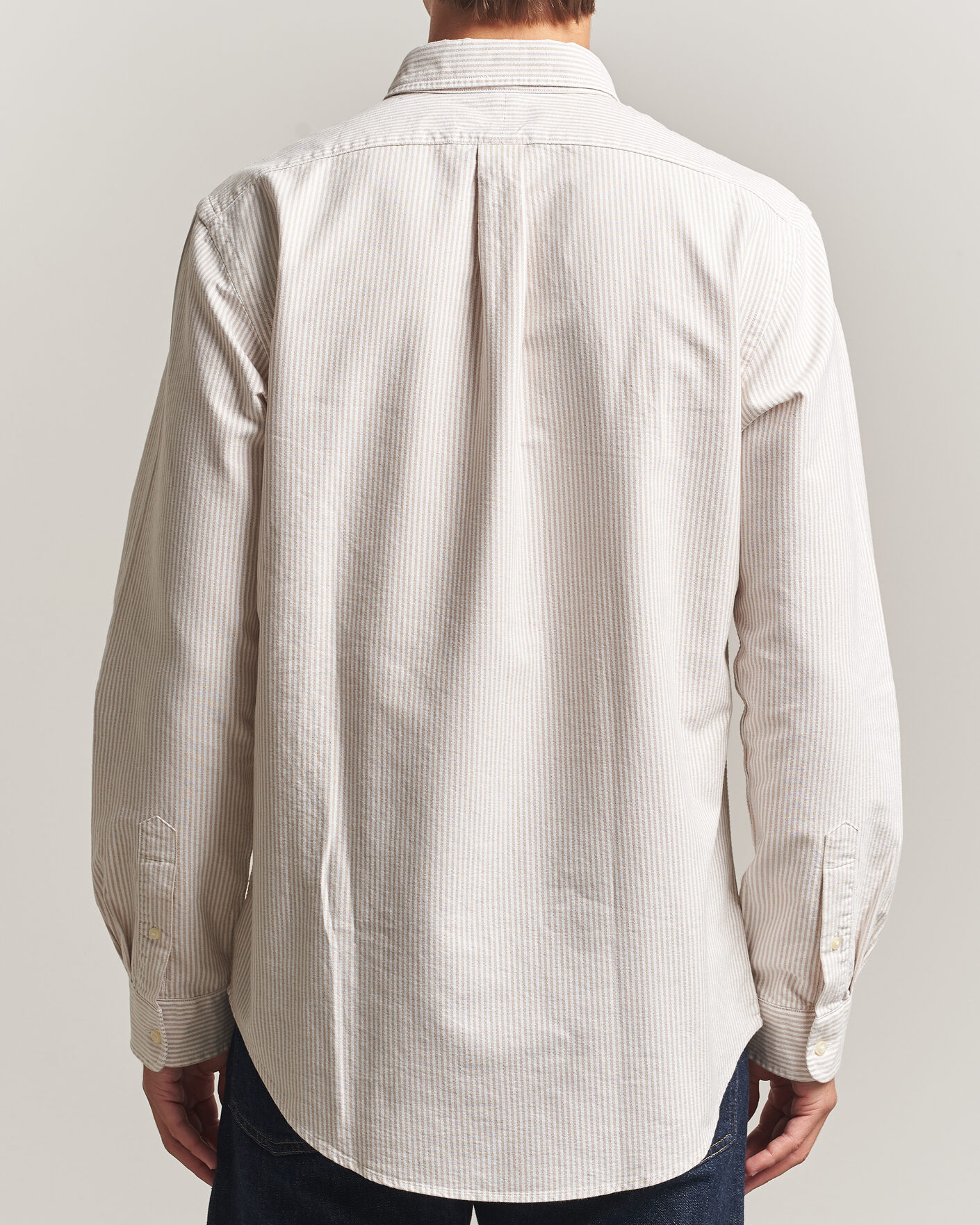 Hombres | Camisas | Polo Ralph Lauren | Custom Fit Striped Oxford Shirt Camel/White