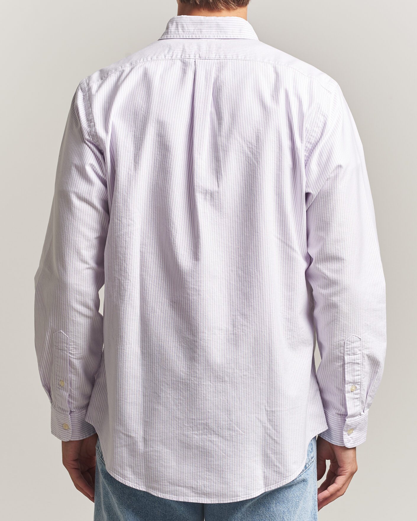 Hombres | Camisas | Polo Ralph Lauren | Custom Fit Striped Oxford Shirt Lilac/White