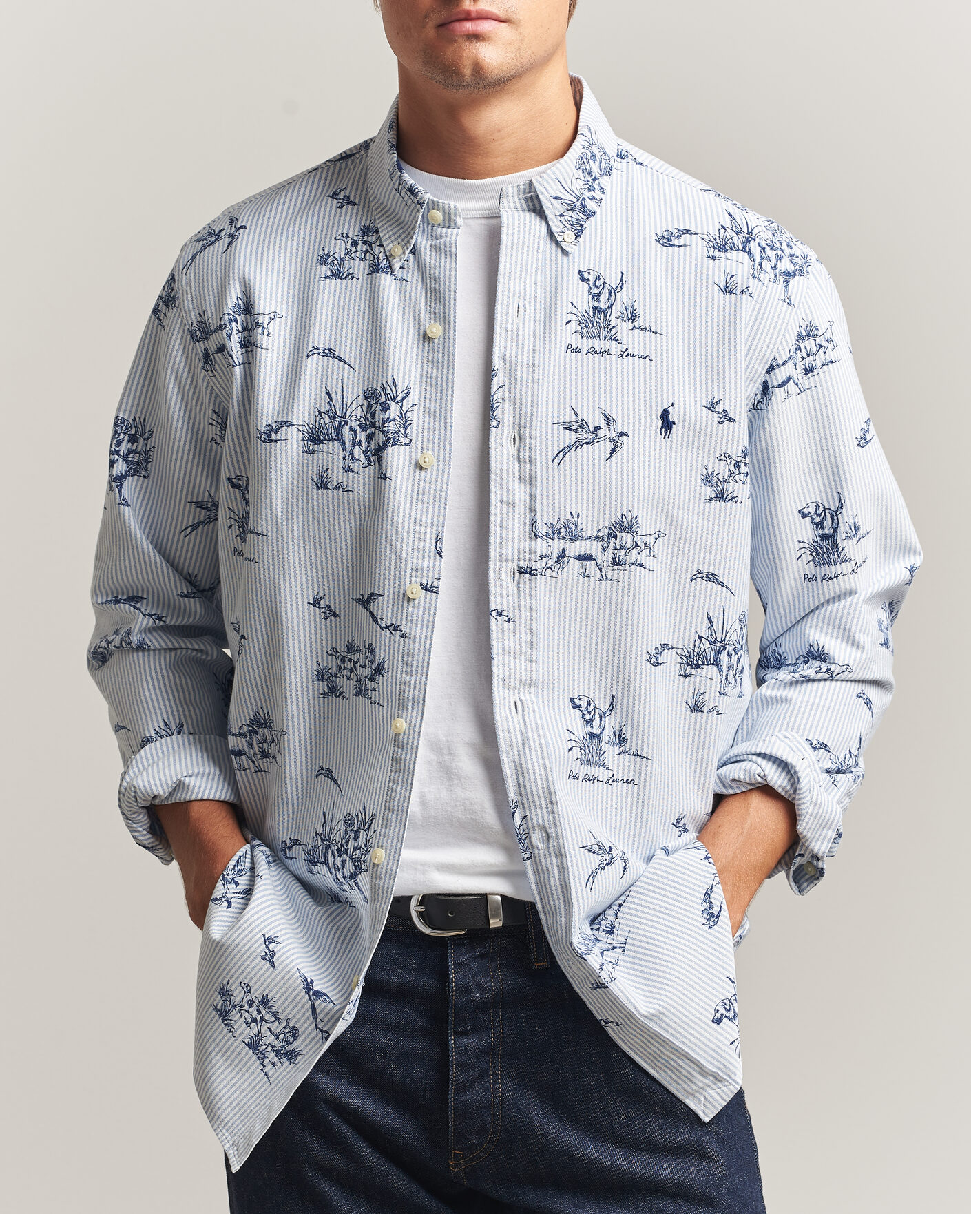 Hombres | Camisas | Polo Ralph Lauren | Custom Fit Printed Oxford Shirt Field & Pheasant