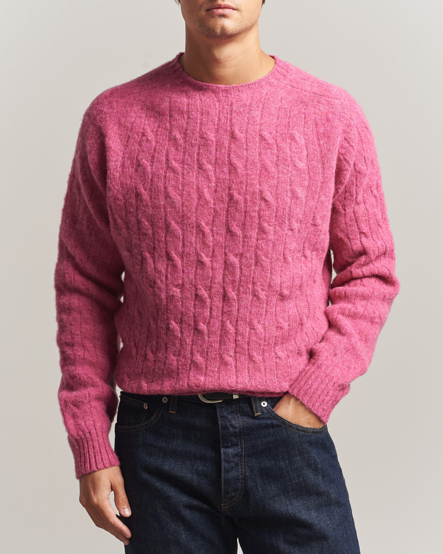 Hombres | Jerséis y prendas de punto | Polo Ralph Lauren | Shaggy Cable Merino Pullover Thulian Pink Heather