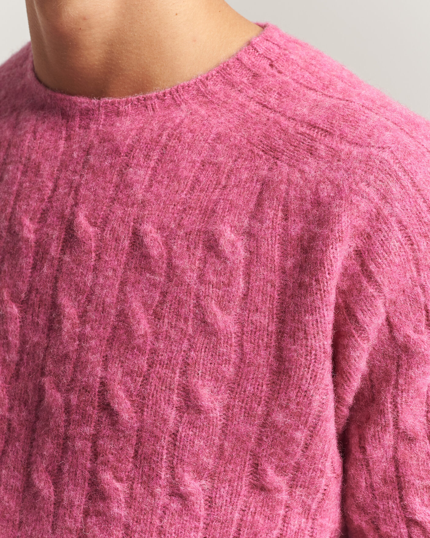 Hombres | Jerséis y prendas de punto | Polo Ralph Lauren | Shaggy Cable Merino Pullover Thulian Pink Heather