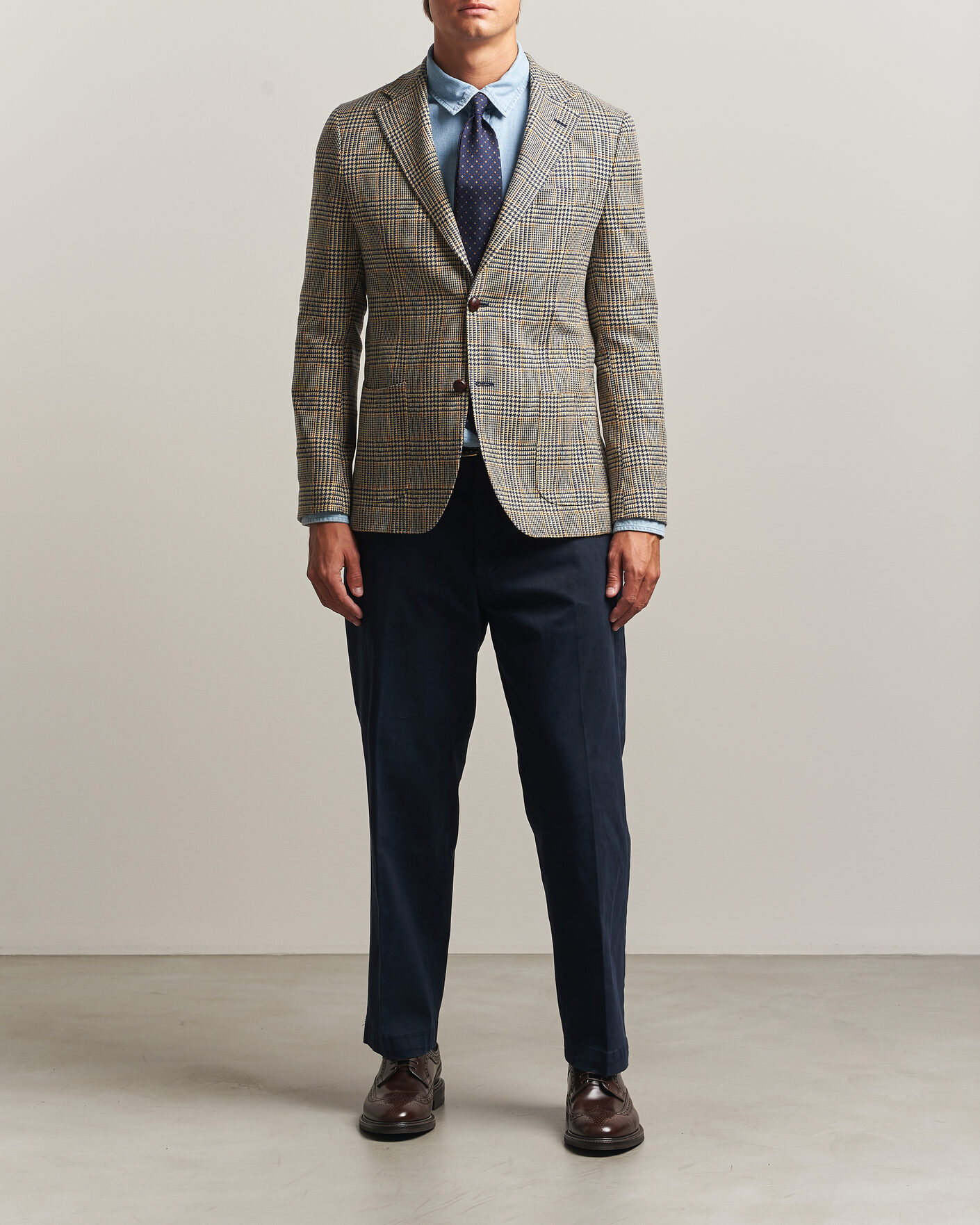 Hombres | Blazers | Morris | Merino Cashmere Blazer Blue