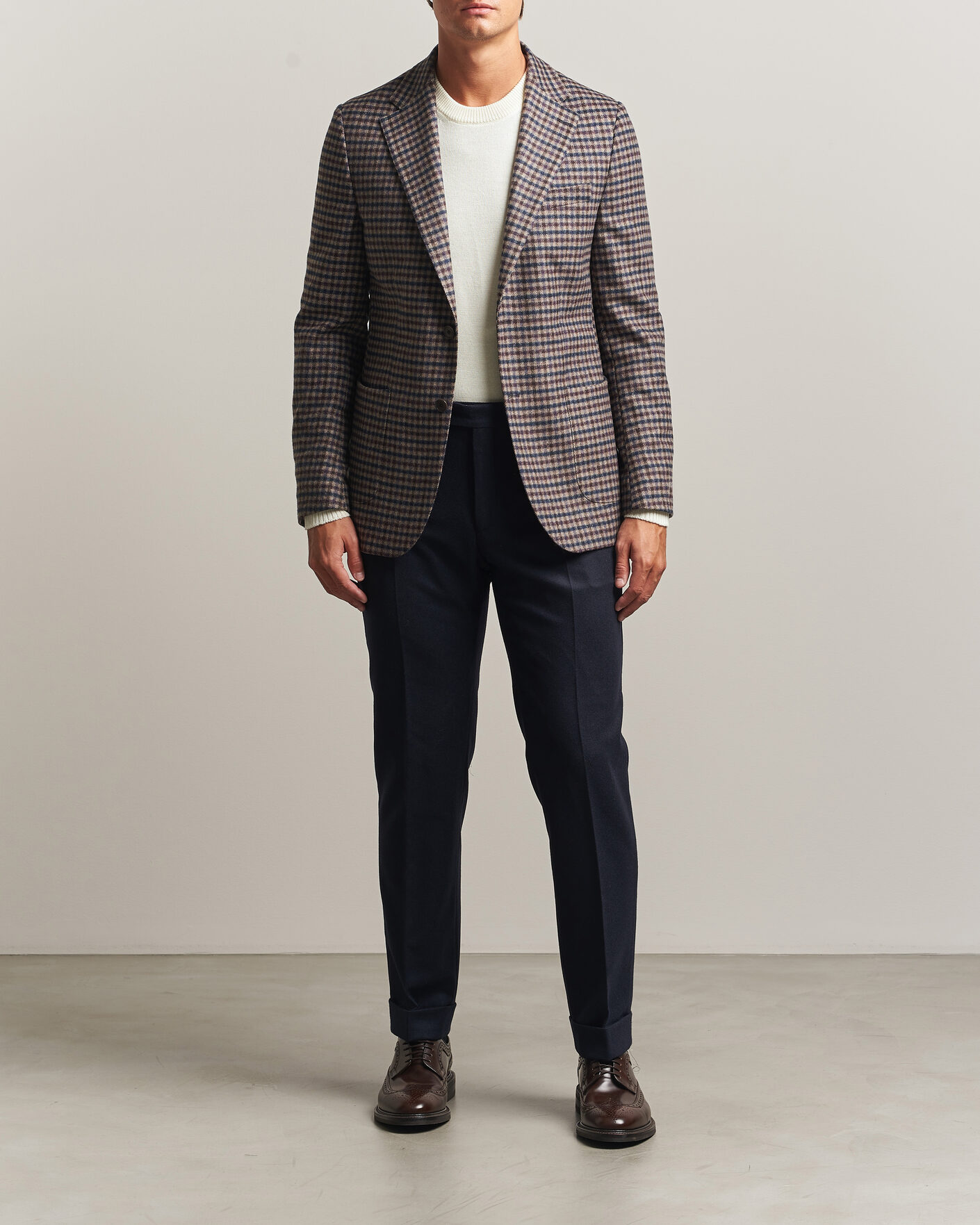 Hombres | Blazers | Morris | Soft Check Blazer Brown