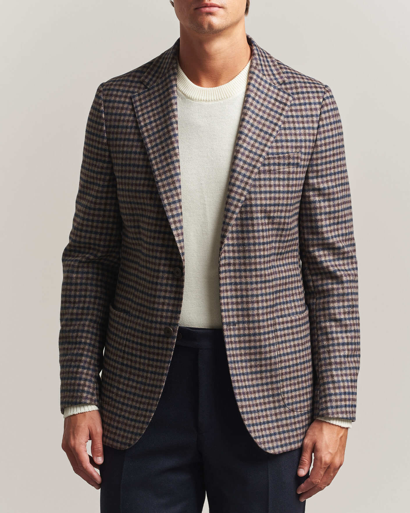 Hombres | Blazers | Morris | Soft Check Blazer Brown