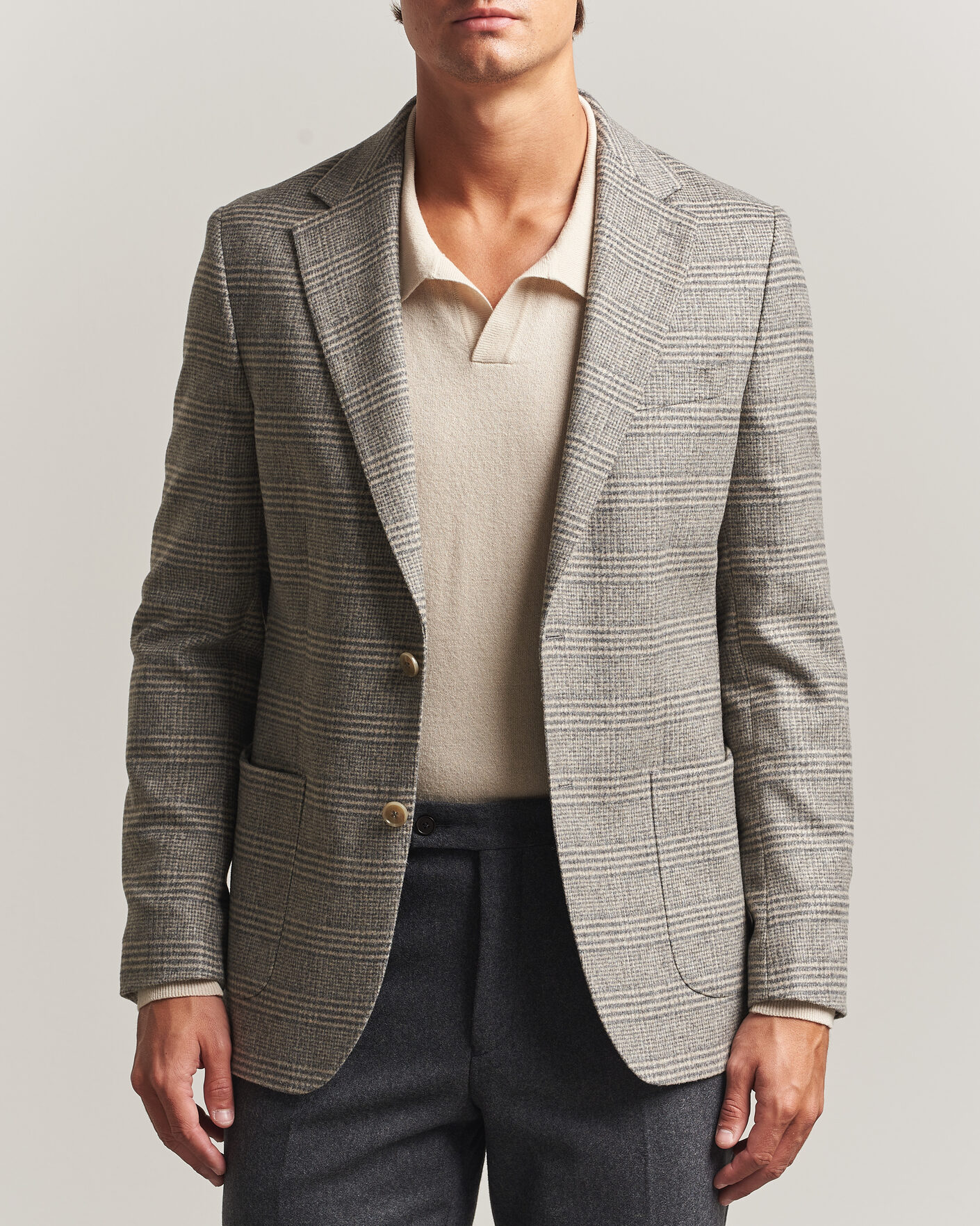 Hombres | Blazers | Morris | Soft Glencheck Blazer Brown