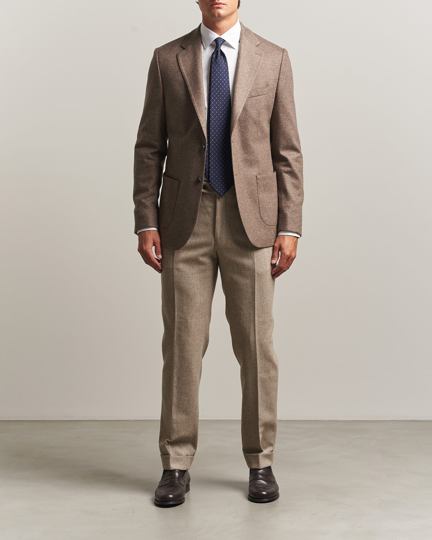 Hombres | Blazers | Morris | Wool Jersey Blazer Brown
