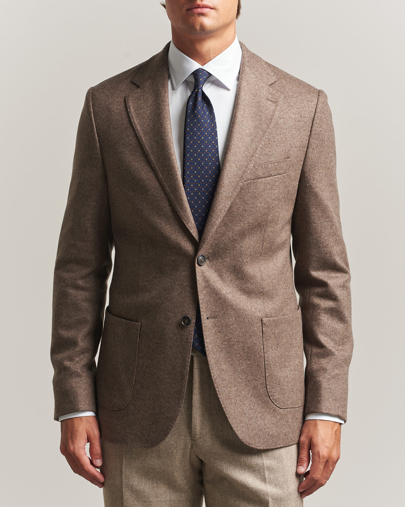 Hombres | Blazers | Morris | Wool Jersey Blazer Brown