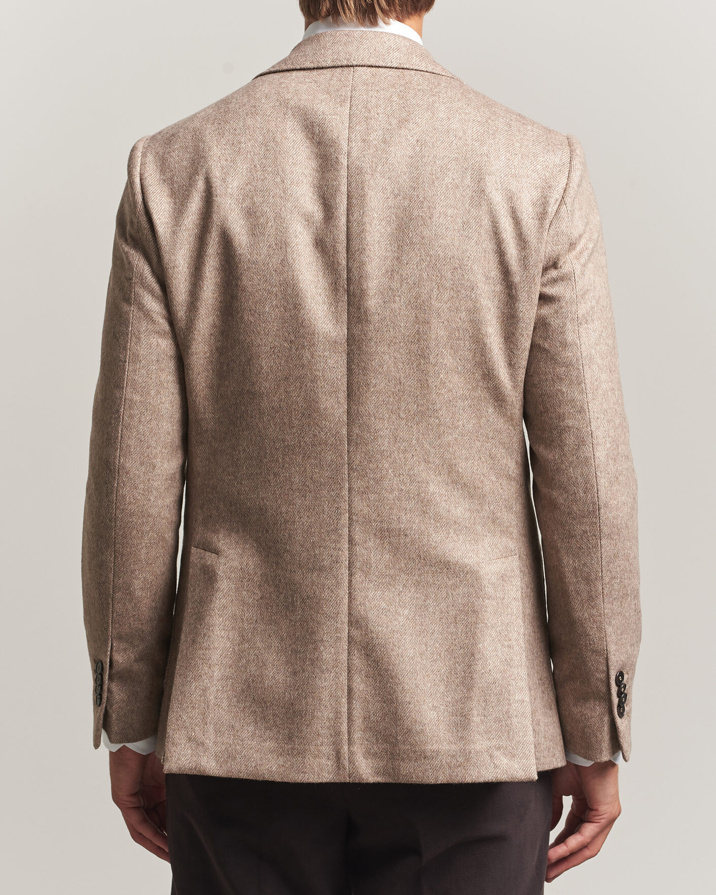 Hombres | Blazers | Morris | Soft Herringbone Blazer Khaki