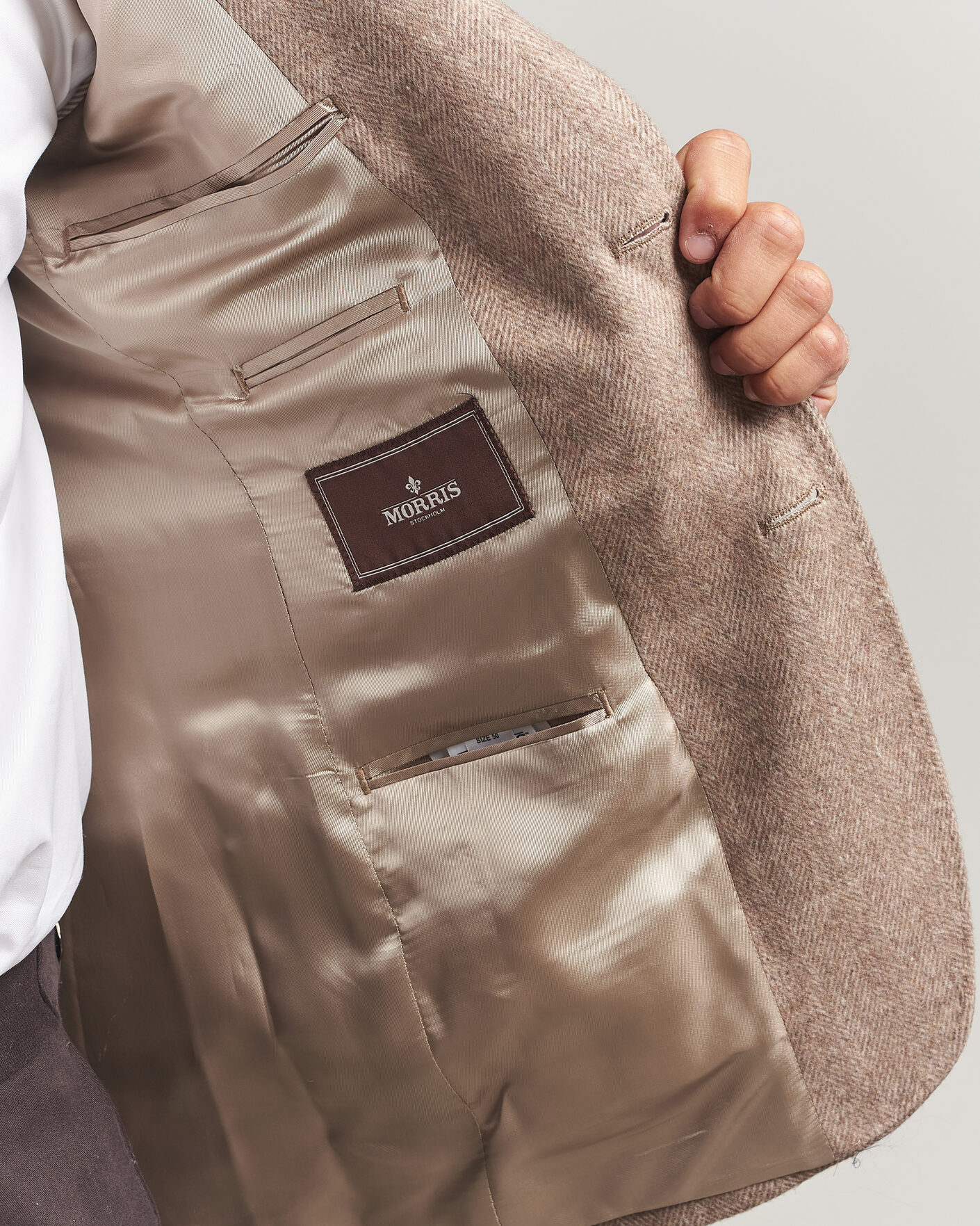 Hombres | Blazers | Morris | Soft Herringbone Blazer Khaki