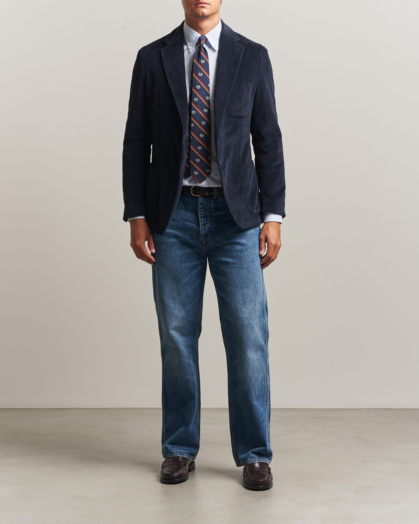 Hombres | Blazers | Morris | Washed Cord Blazer Navy