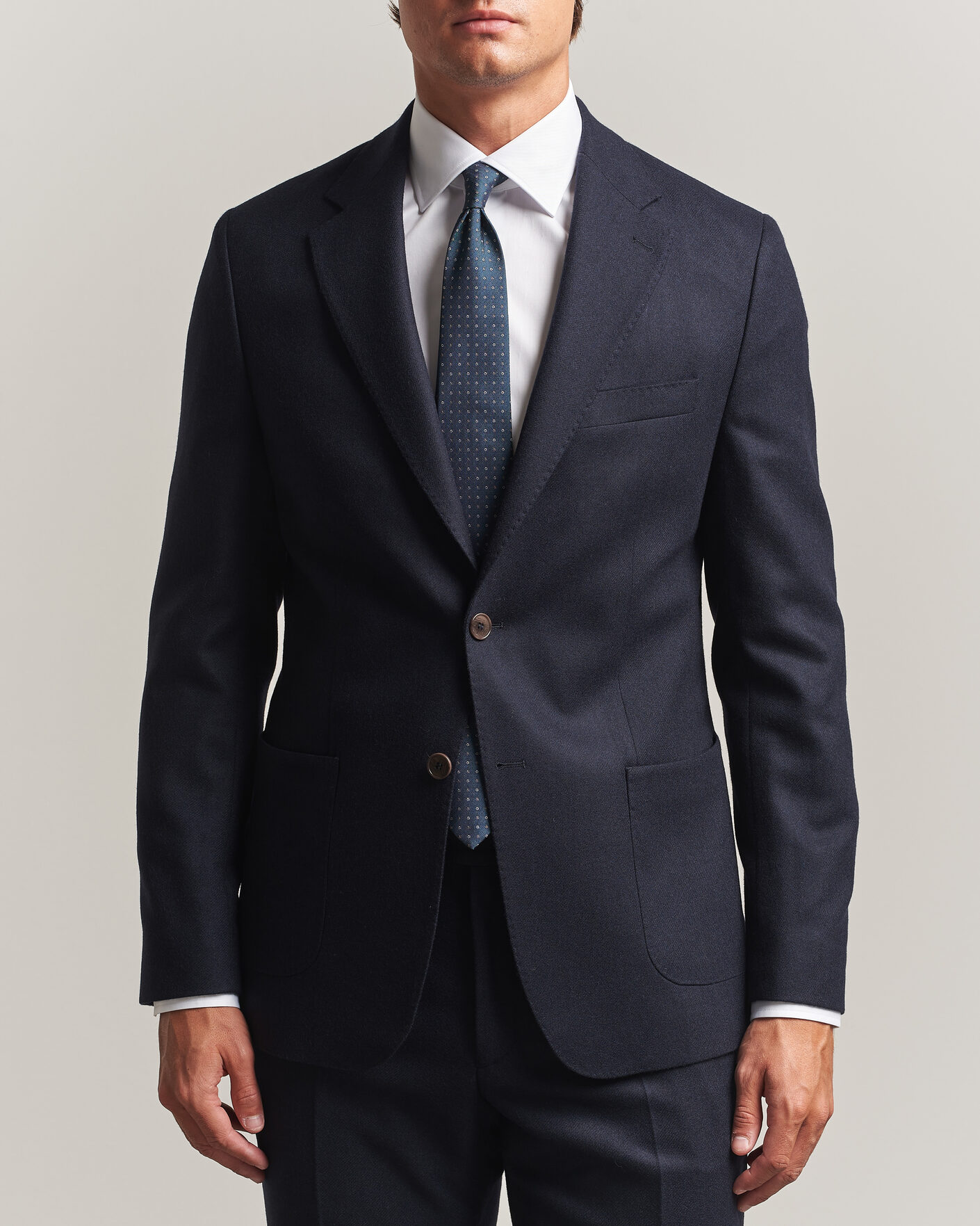 Hombres | Blazers | Morris | Flannel Suit Blazer Navy