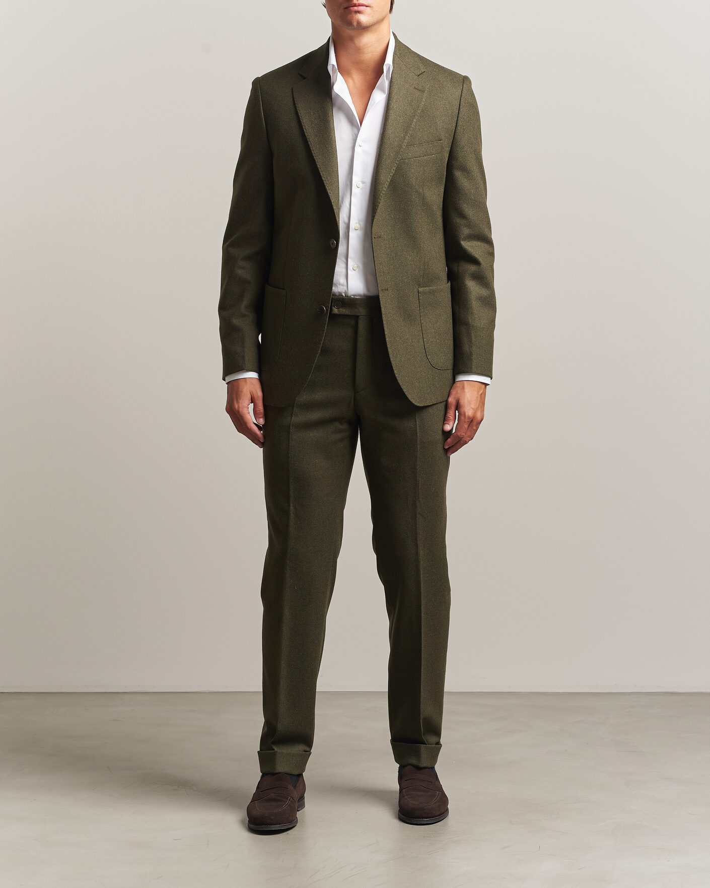 Hombres | Blazers | Morris | Flannel Suit Blazer Green