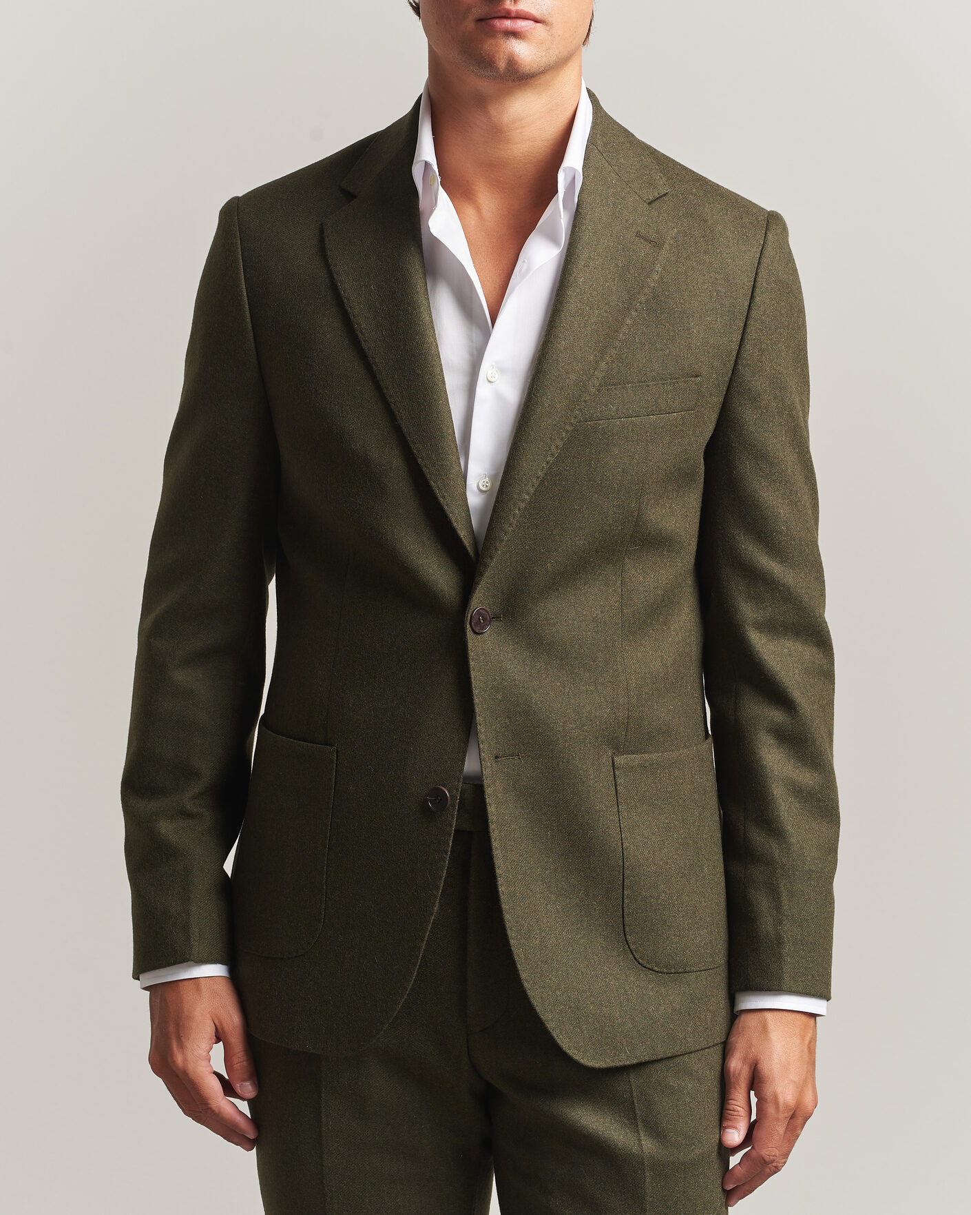 Hombres | Blazers | Morris | Flannel Suit Blazer Green