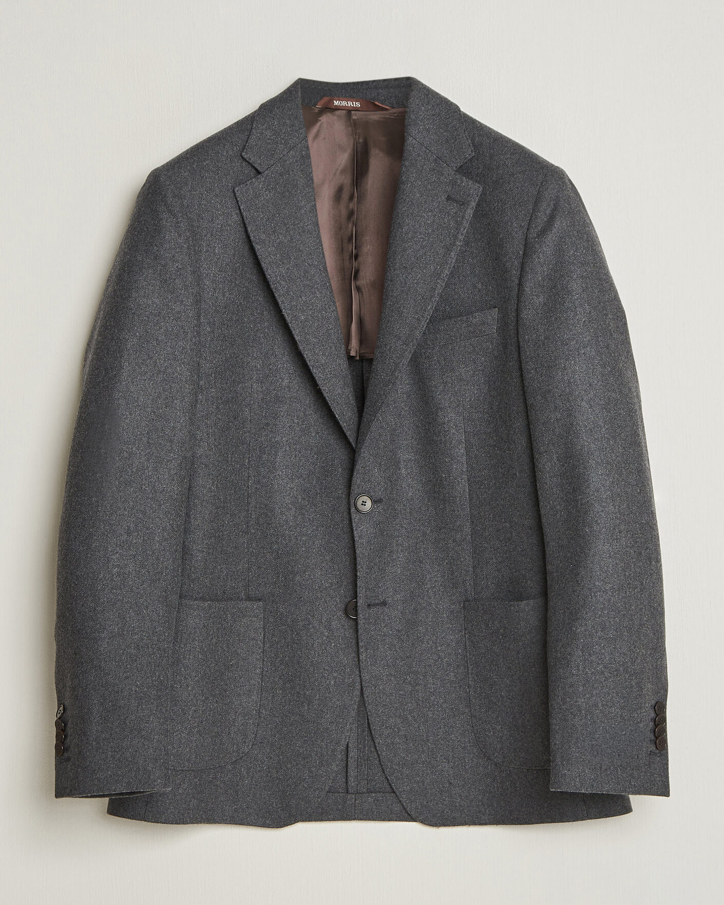 Hombres | Blazers | Morris | Flannel Suit Blazer Grey