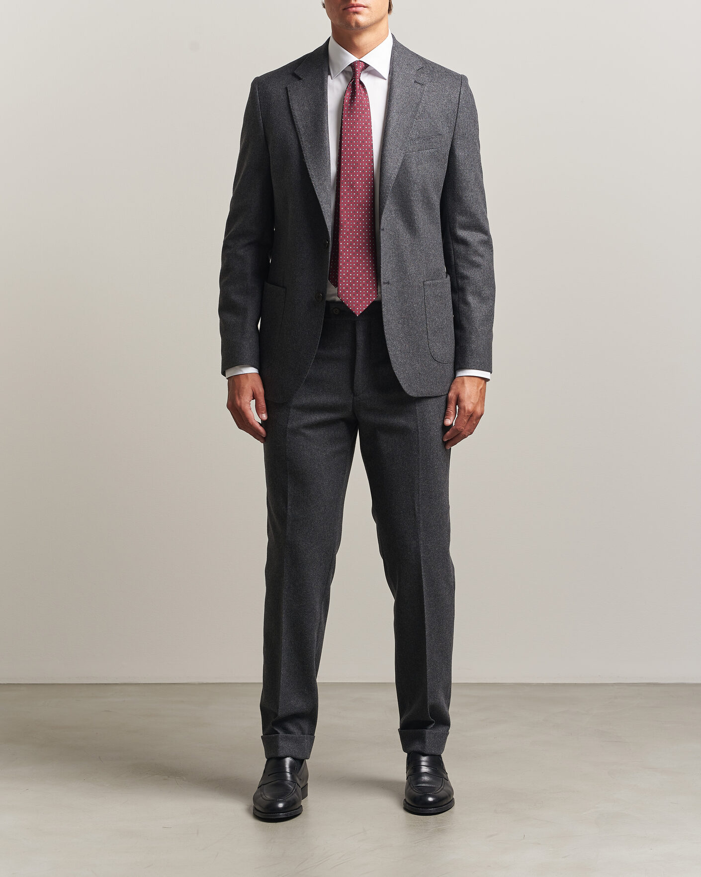 Hombres | Blazers | Morris | Flannel Suit Blazer Grey