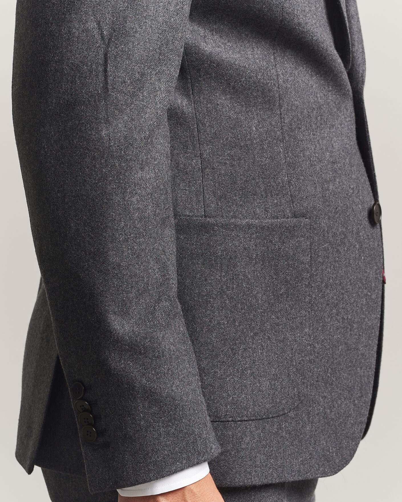 Hombres | Blazers | Morris | Flannel Suit Blazer Grey