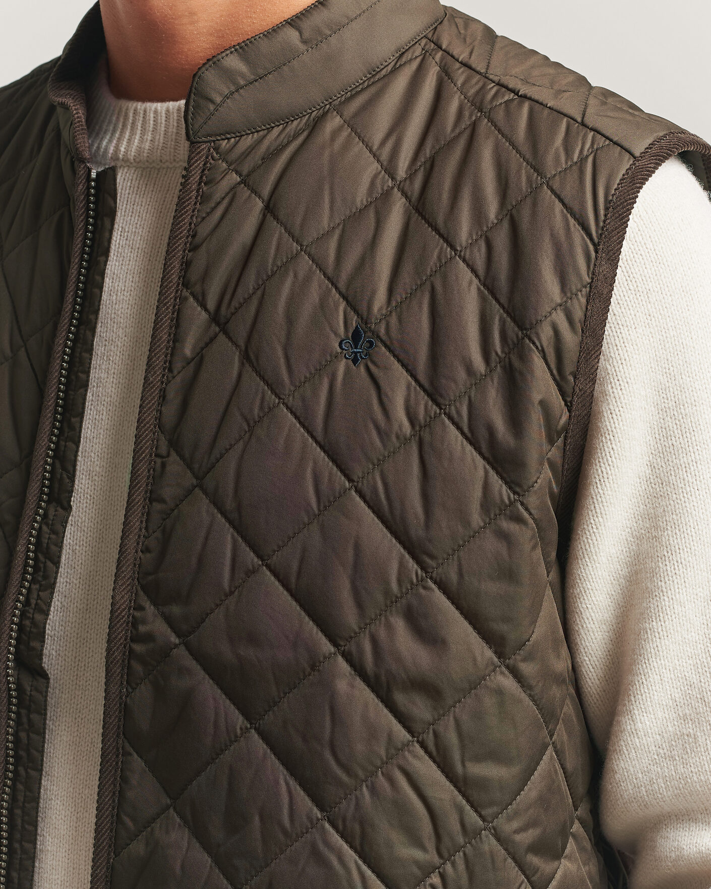 Hombres | Chalecos | Morris | Teddy Quilted Vest Brown