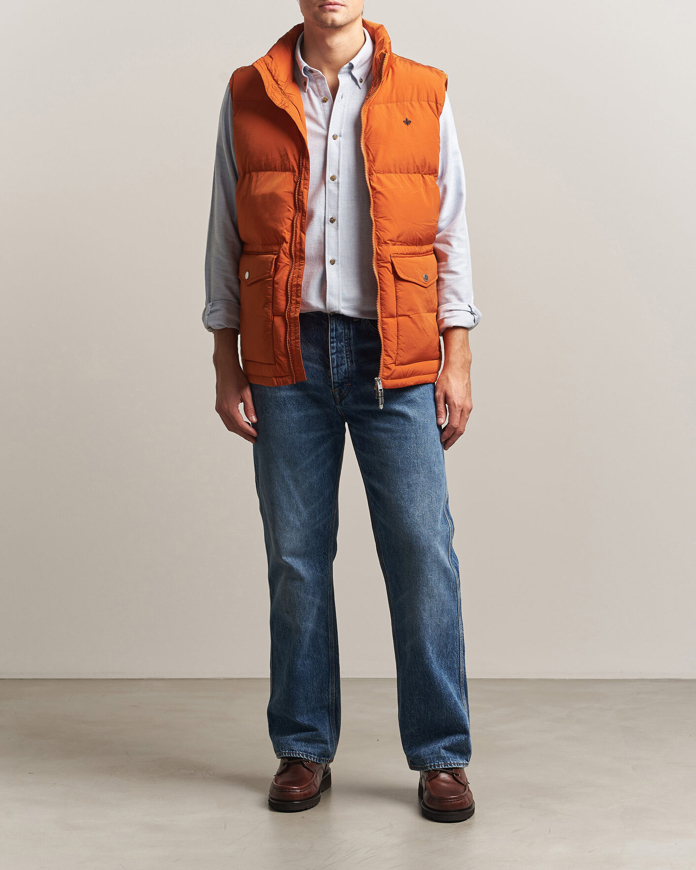 Hombres | Chalecos | Morris | Lennox Puffer Vest Orange