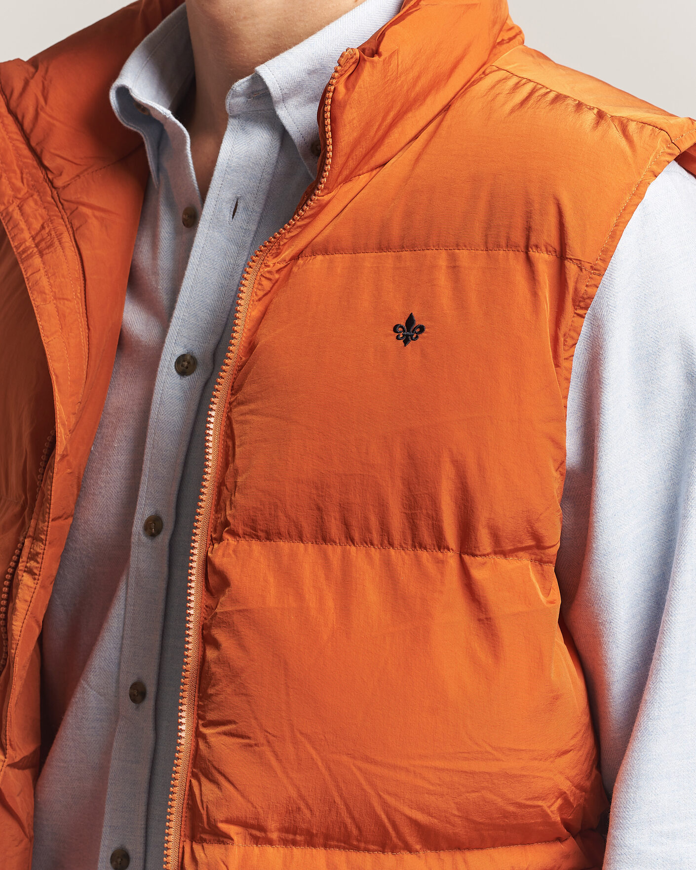 Hombres | Chalecos | Morris | Lennox Puffer Vest Orange