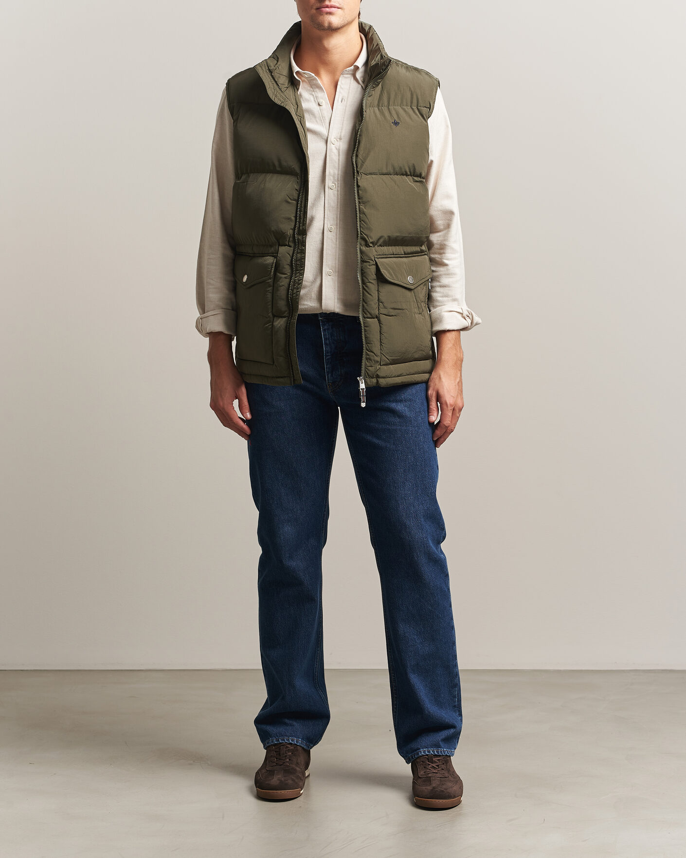 Hombres | Chalecos | Morris | Lennox Puffer Vest Olive