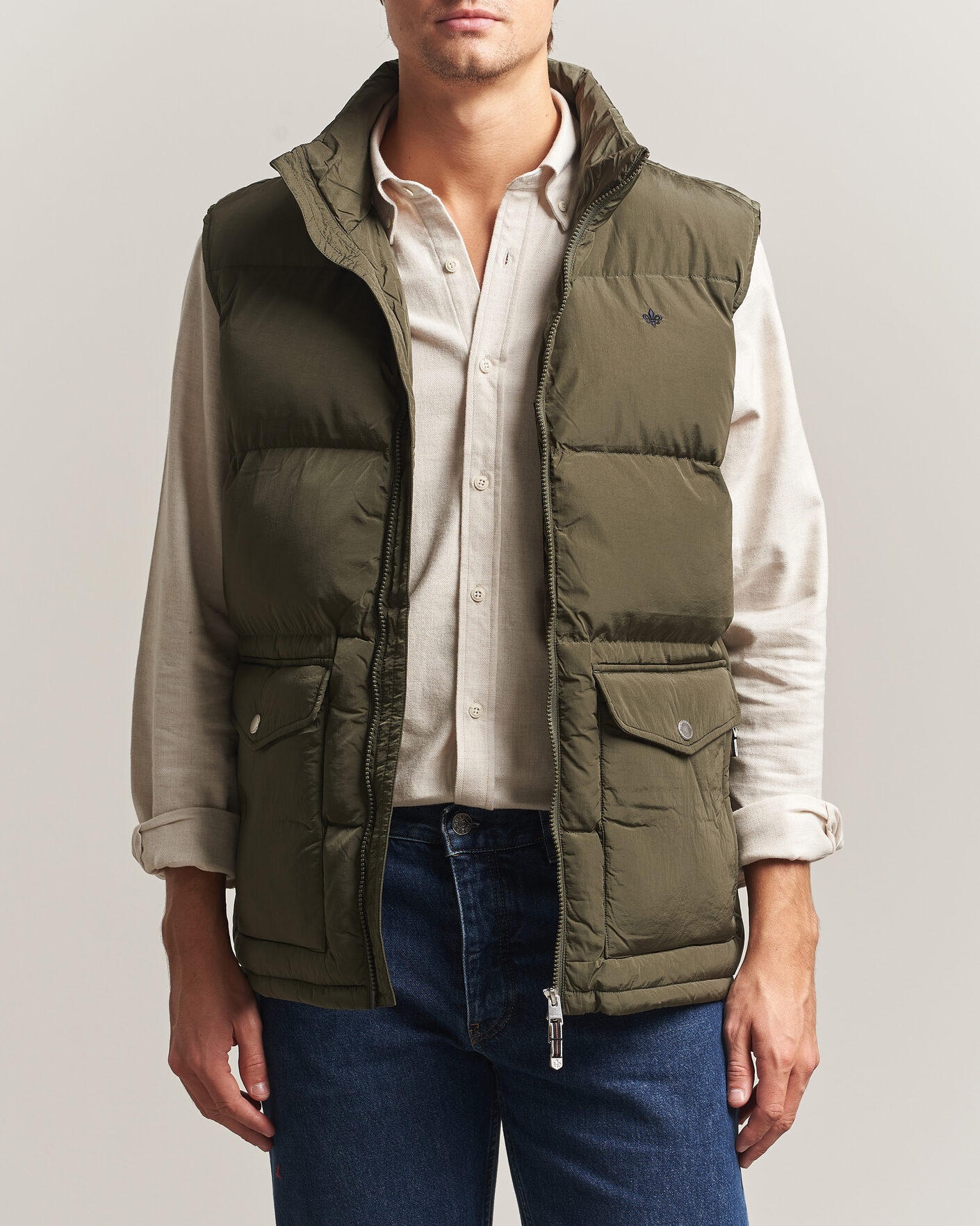 Hombres | Chalecos | Morris | Lennox Puffer Vest Olive
