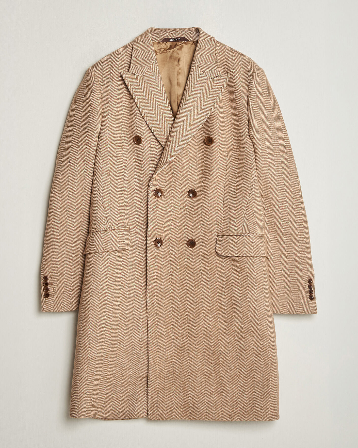Hombres | Abrigos y chaquetas | Morris | Herringbone DB Coat Camel