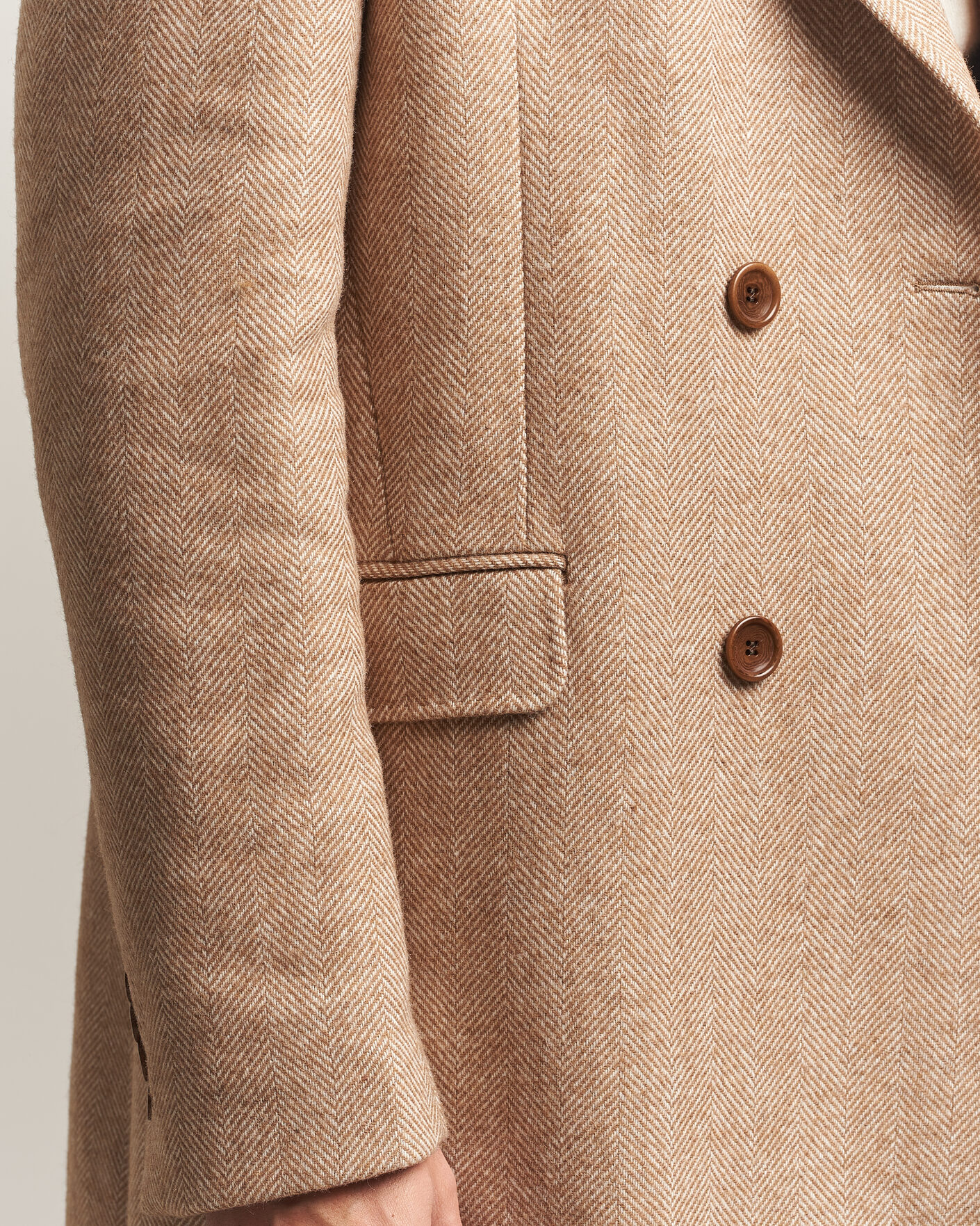 Hombres | Abrigos y chaquetas | Morris | Herringbone DB Coat Camel