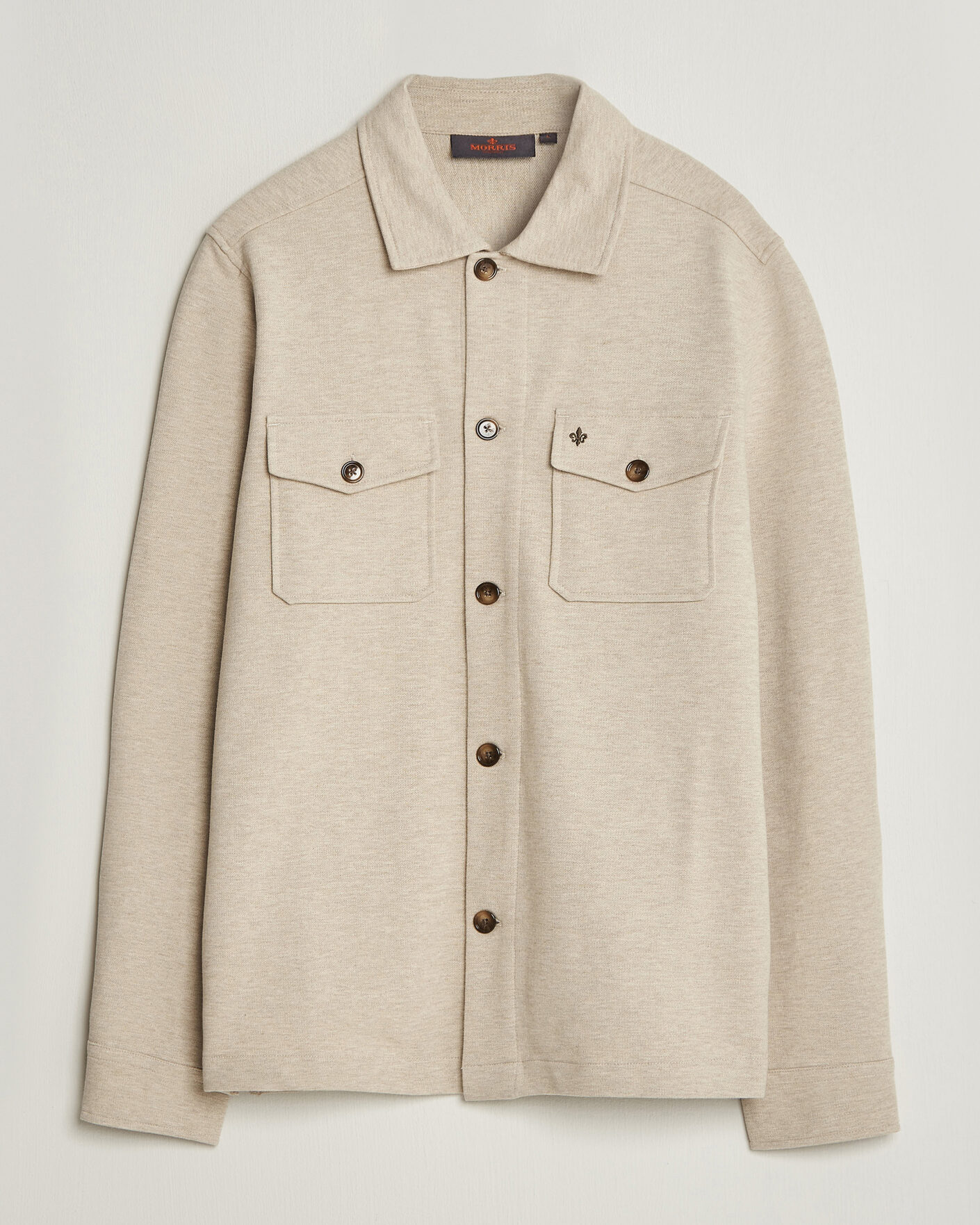 Hombres | Camisas | Morris | Andrew Jersey Overshirt Khaki