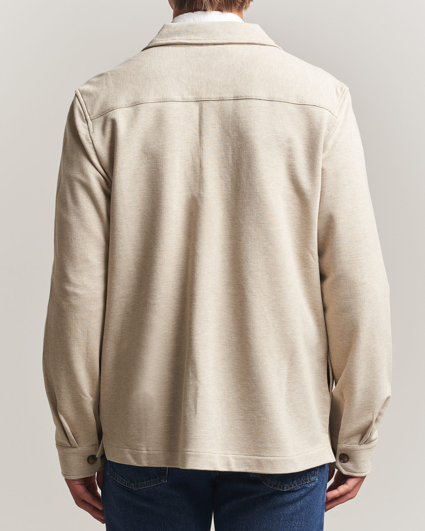 Hombres | Camisas | Morris | Andrew Jersey Overshirt Khaki