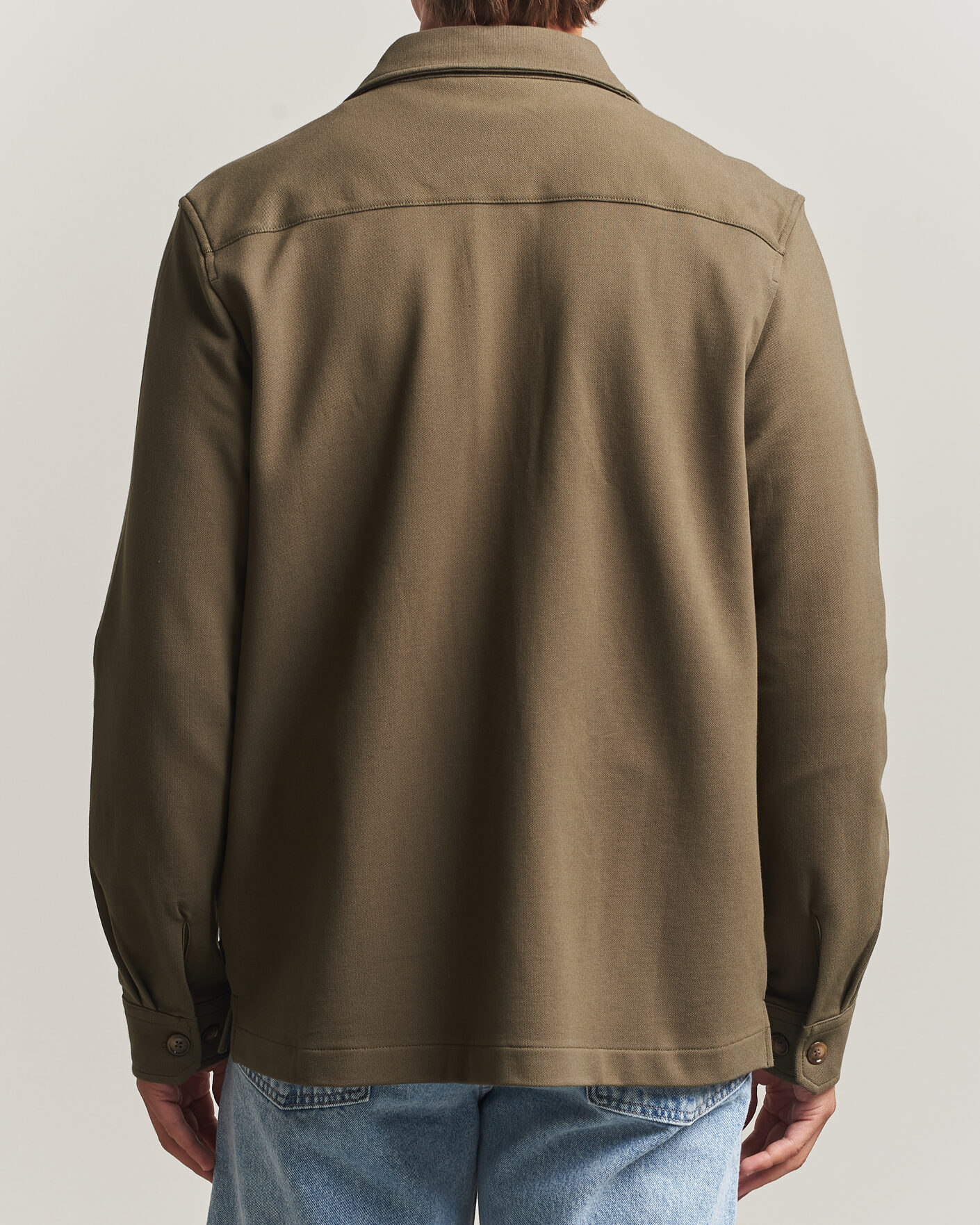 Hombres | Camisas | Morris | Andrew Jersey Overshirt Olive