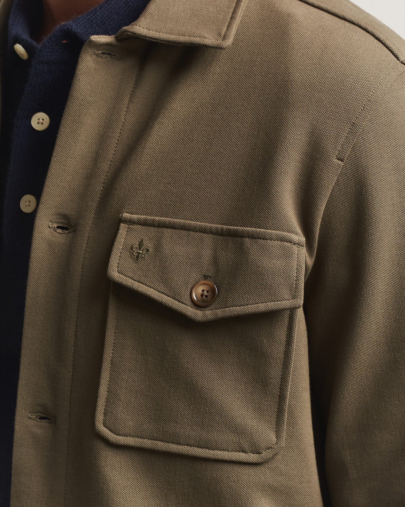 Hombres | Camisas | Morris | Andrew Jersey Overshirt Olive