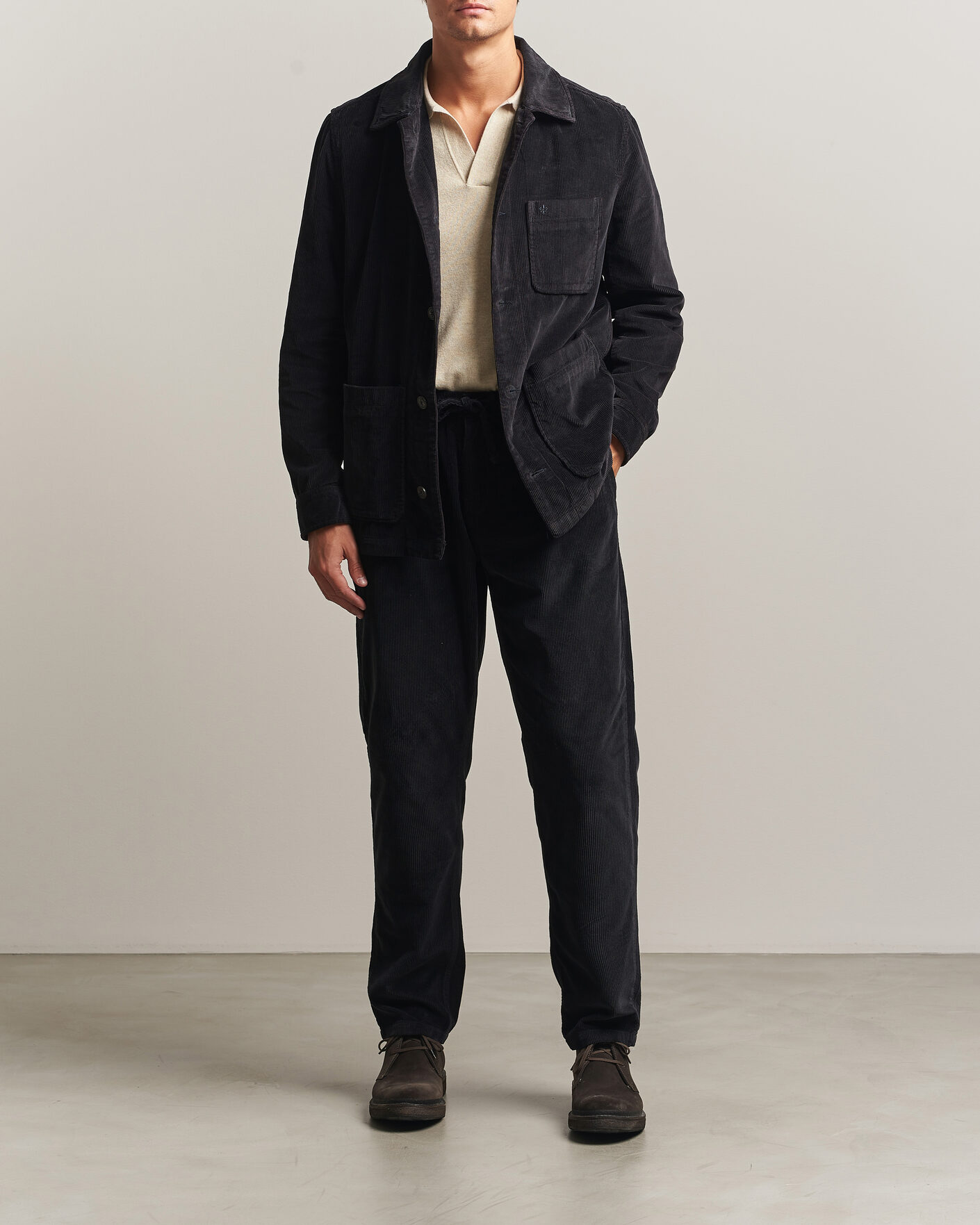 Hombres | Camisas | Morris | Fenix Cord Shirt Jacket Blue