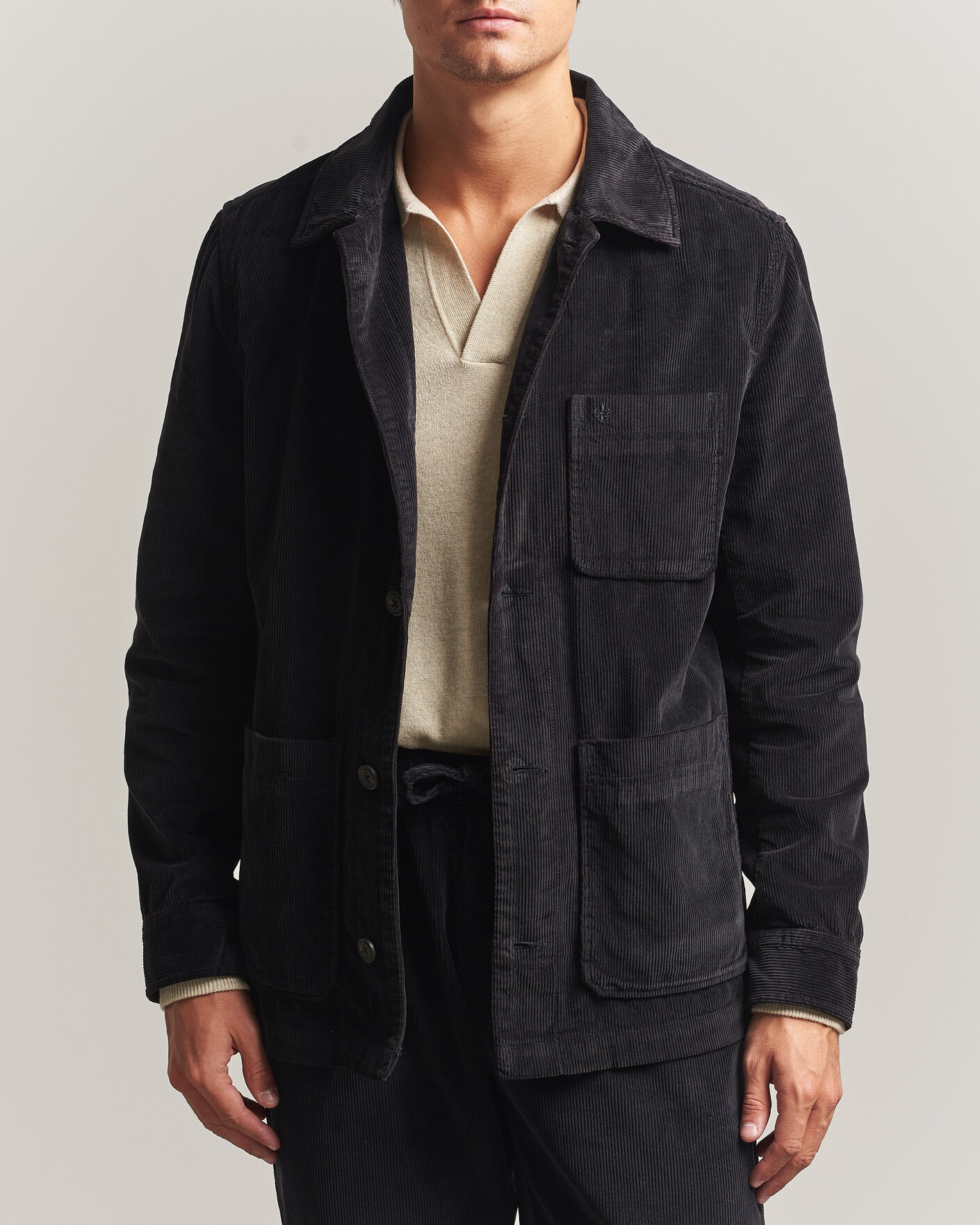 Hombres | Camisas | Morris | Fenix Cord Shirt Jacket Blue