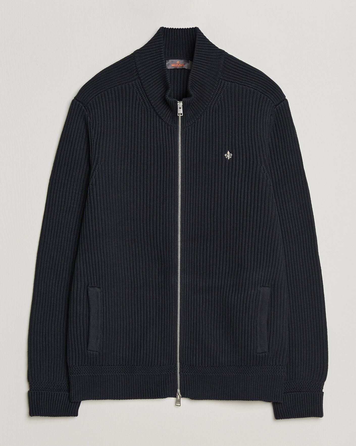 Hombres | Jerséis y prendas de punto | Morris | Duncan Zip Cardigan Old Blue