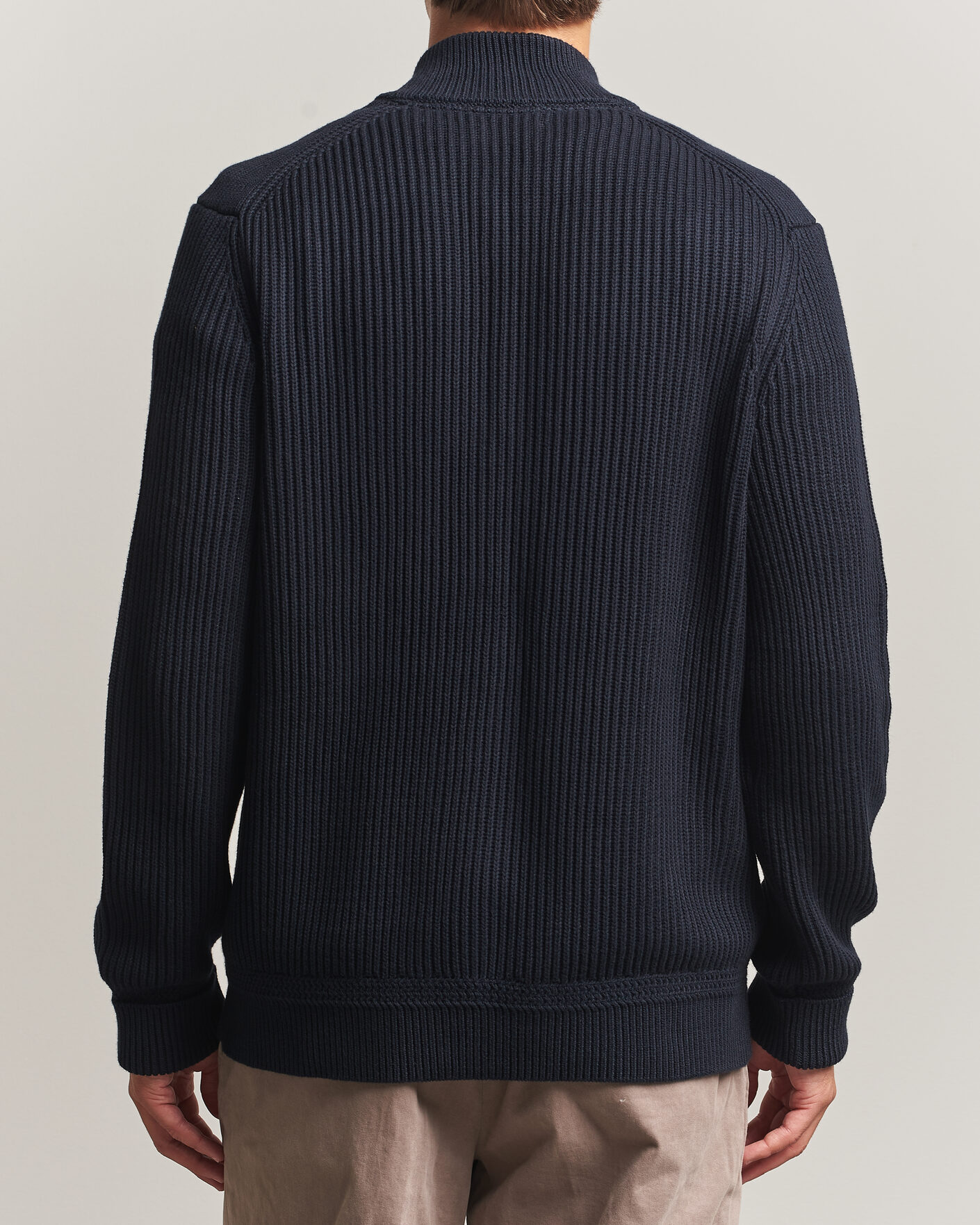 Hombres | Jerséis y prendas de punto | Morris | Duncan Zip Cardigan Old Blue