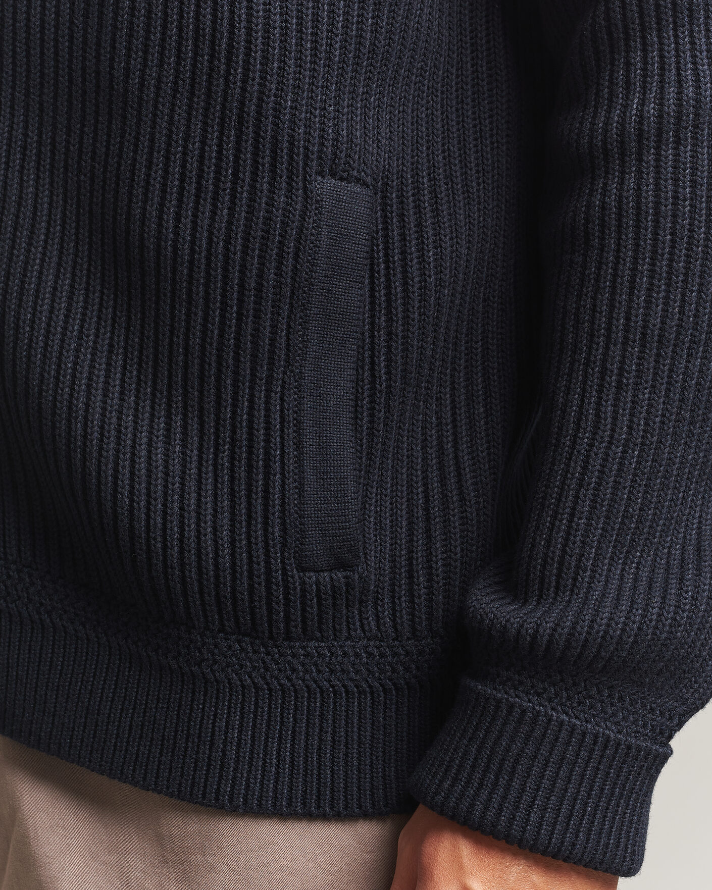 Hombres | Jerséis y prendas de punto | Morris | Duncan Zip Cardigan Old Blue