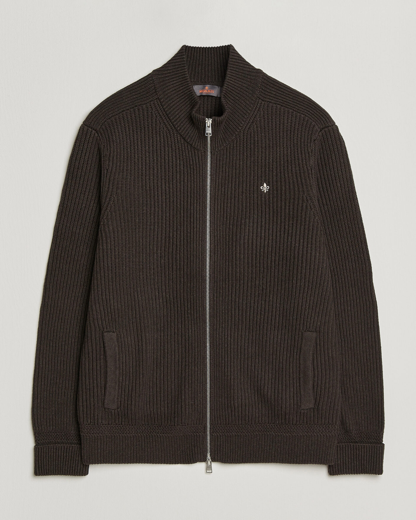 Hombres | Jerséis y prendas de punto | Morris | Duncan Zip Cardigan Brown