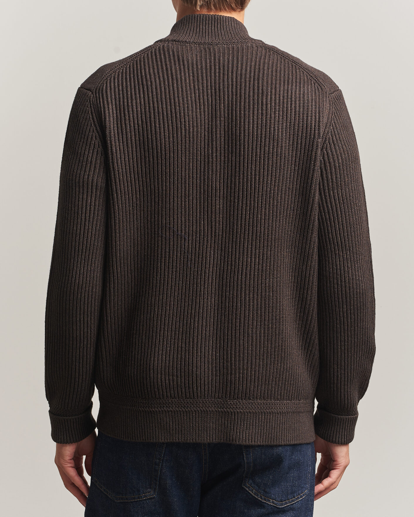 Hombres | Jerséis y prendas de punto | Morris | Duncan Zip Cardigan Brown