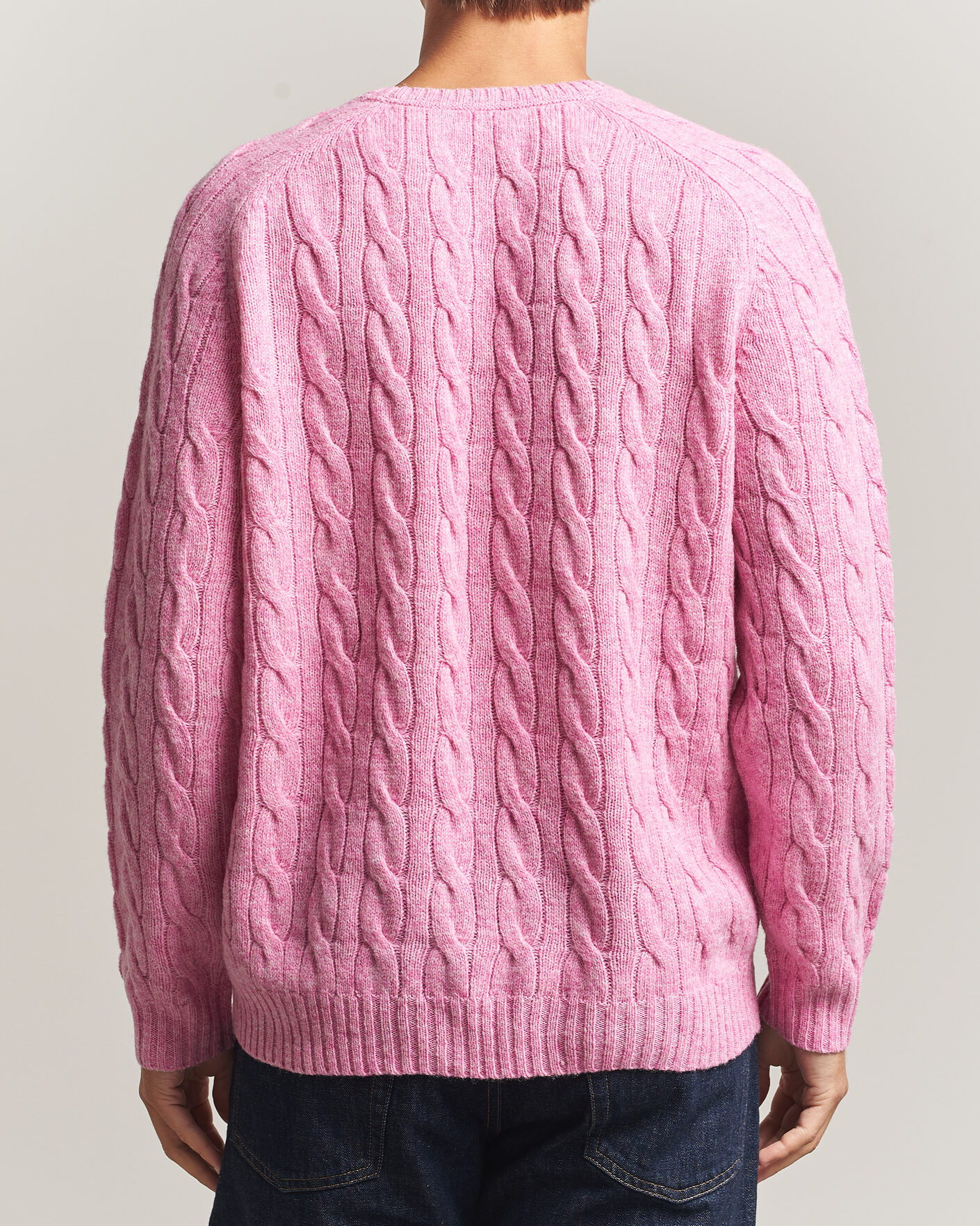 Hombres | Jerséis y prendas de punto | Morris | Archard Cable Sweater Pink