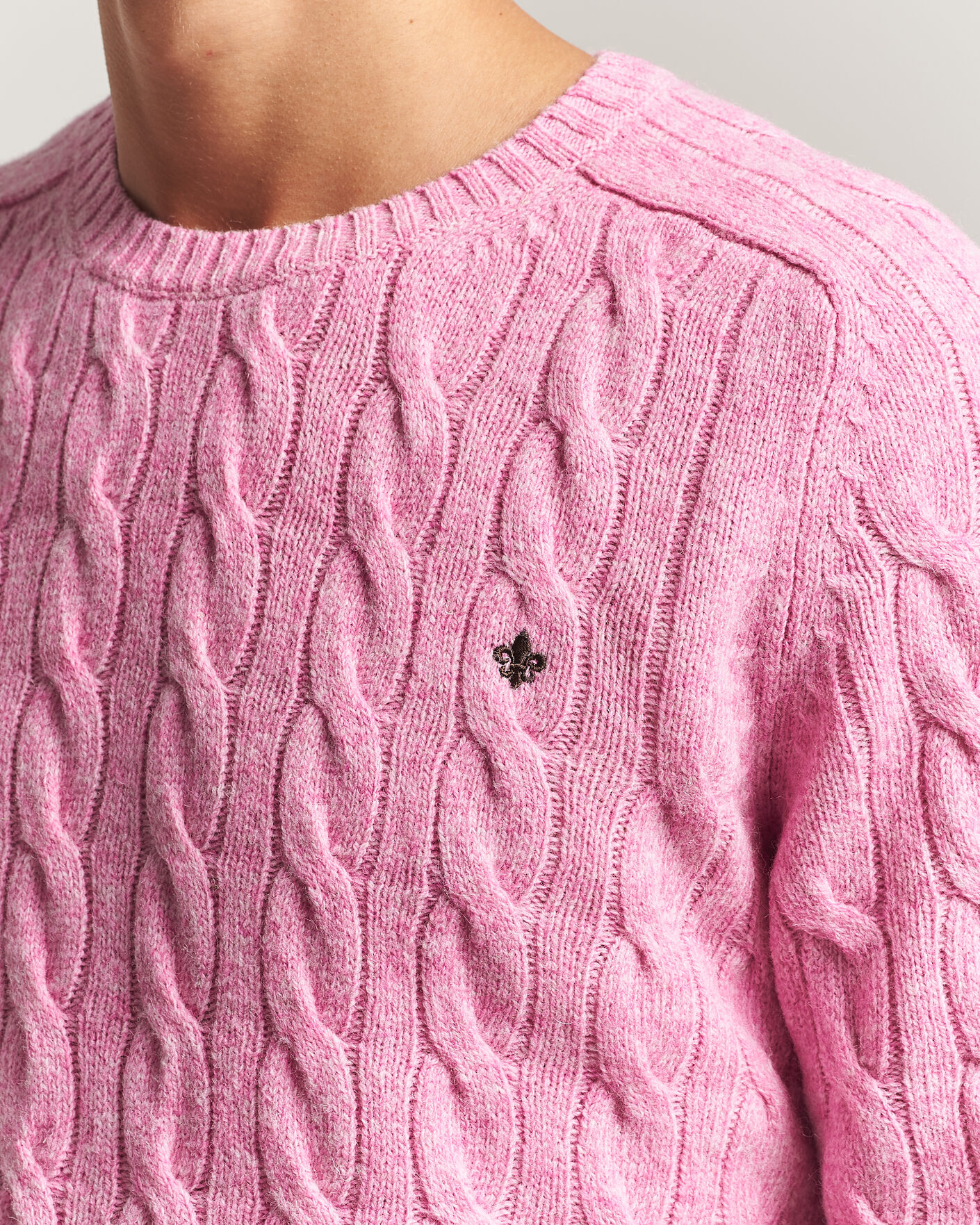 Hombres | Jerséis y prendas de punto | Morris | Archard Cable Sweater Pink