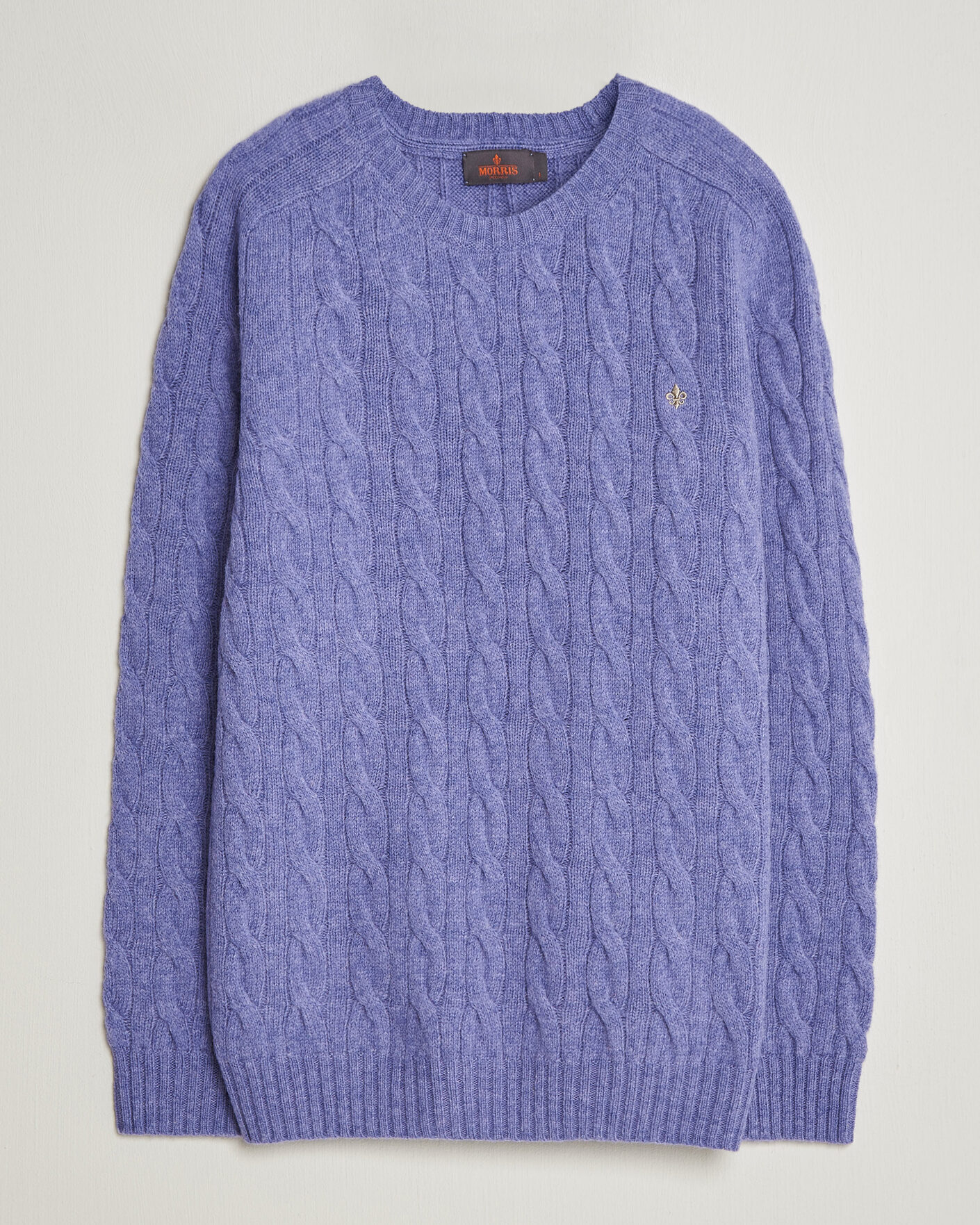 Hombres | Jerséis y prendas de punto | Morris | Archard Cable Sweater Purple