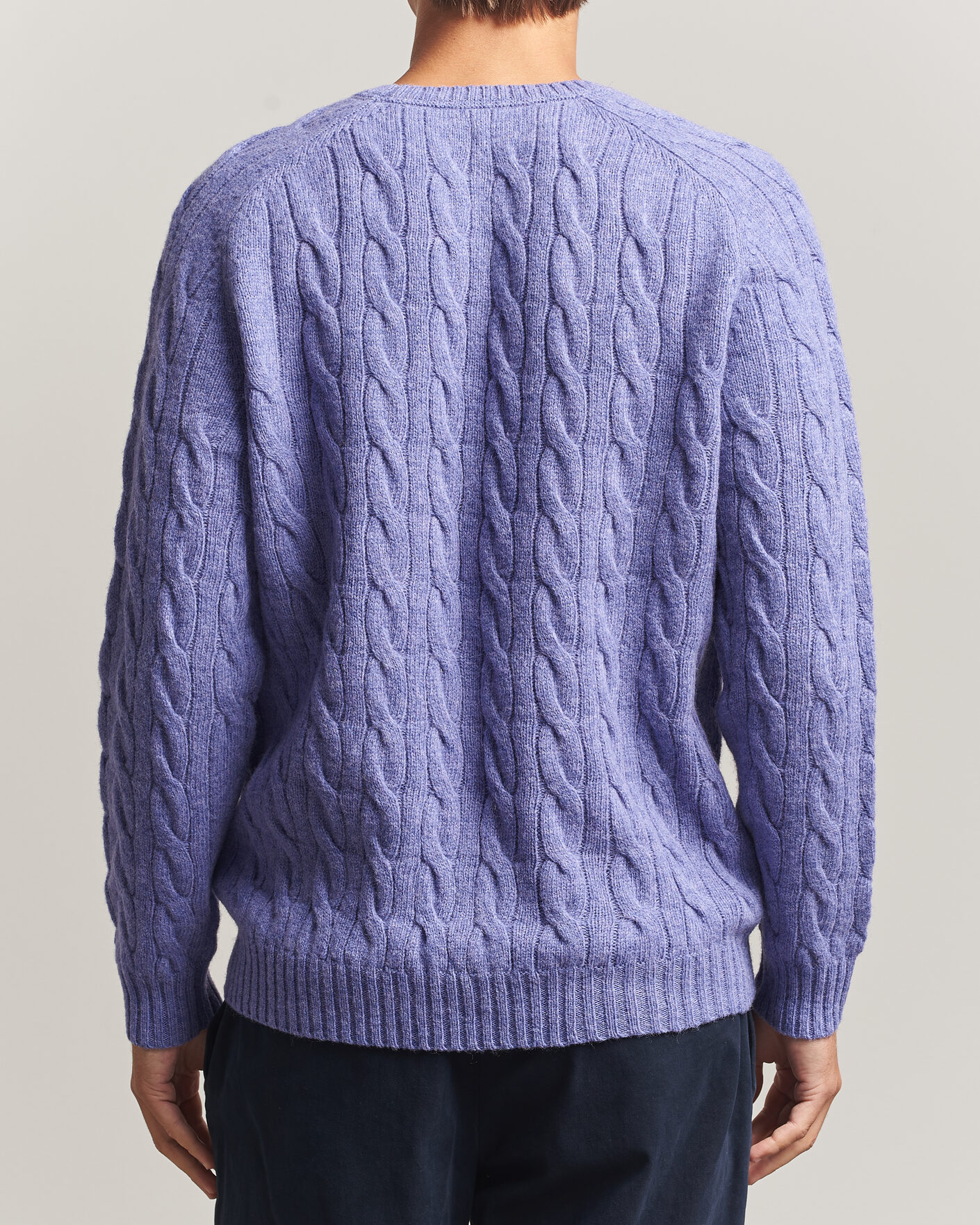 Hombres | Jerséis y prendas de punto | Morris | Archard Cable Sweater Purple