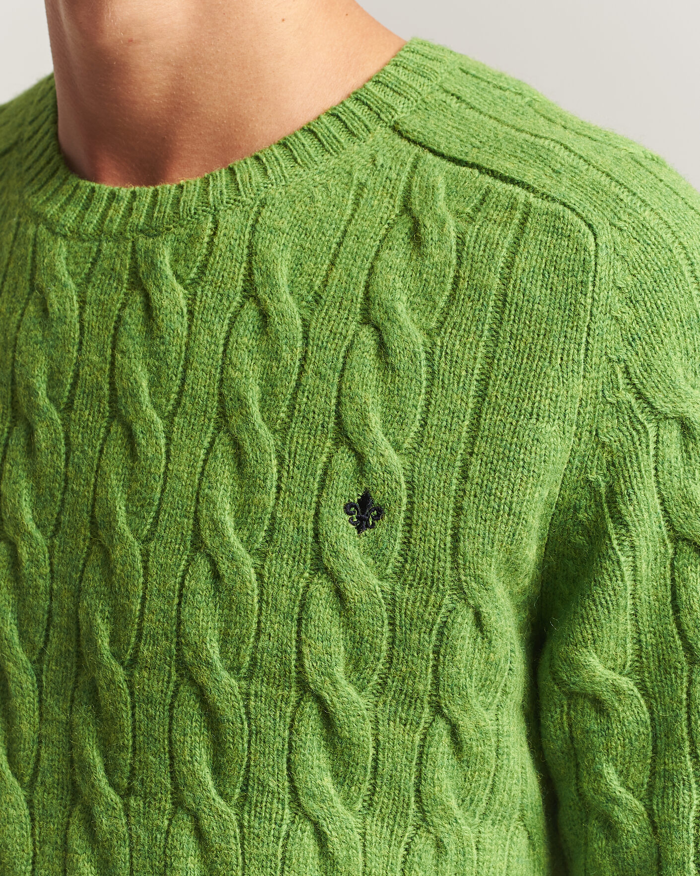Hombres | Jerséis y prendas de punto | Morris | Archard Cable Sweater Green
